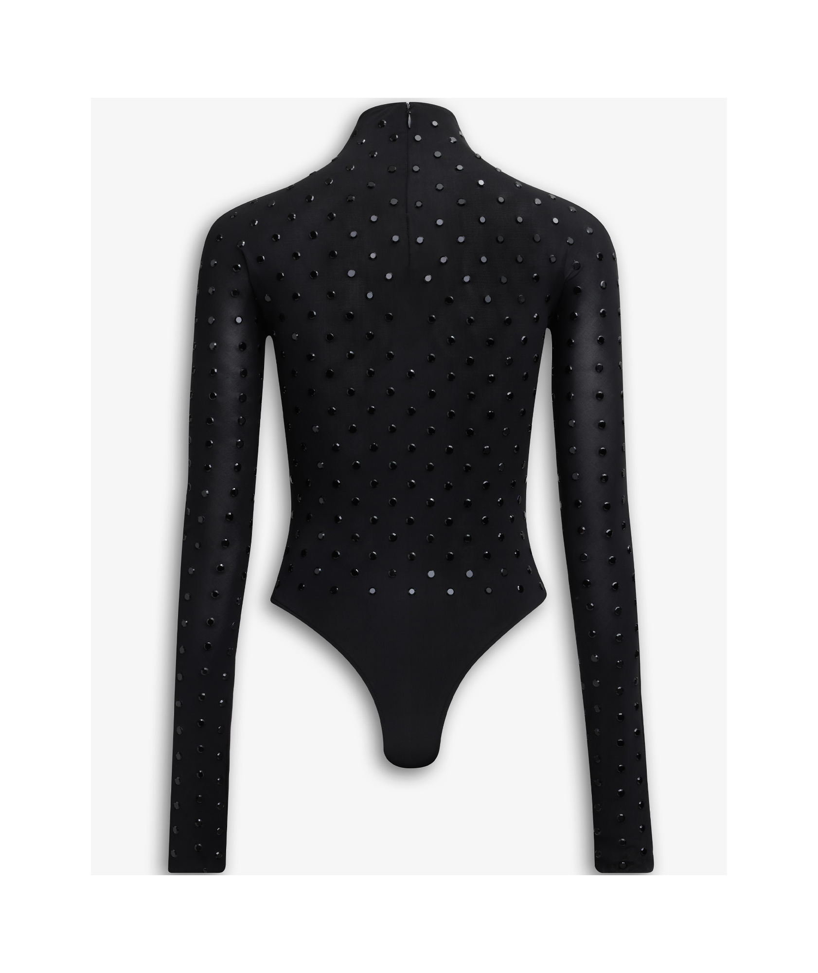Shop Alaïa Rhinestone Knitted Tights In Black