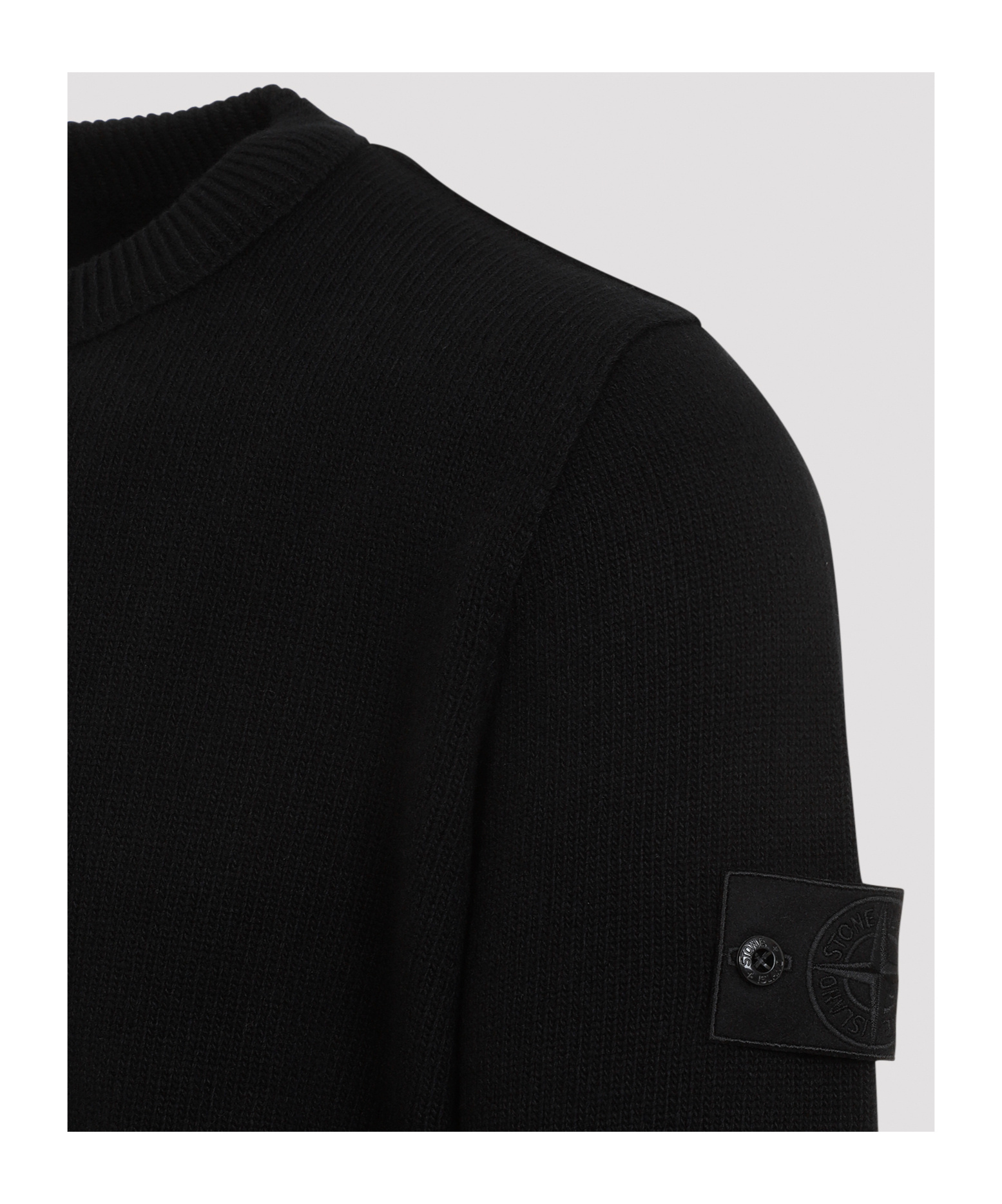 Shop Stone Island Compass-badge Sweater In Black