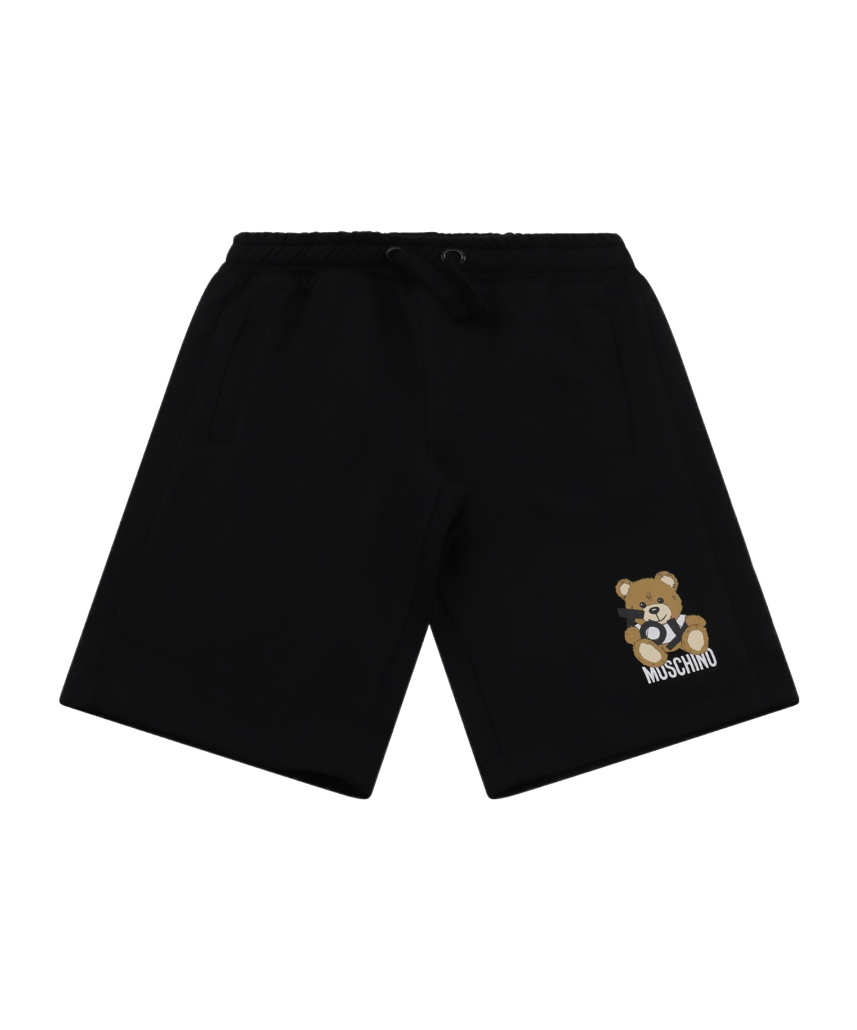Moschino Elastic Waist Shorts In Black