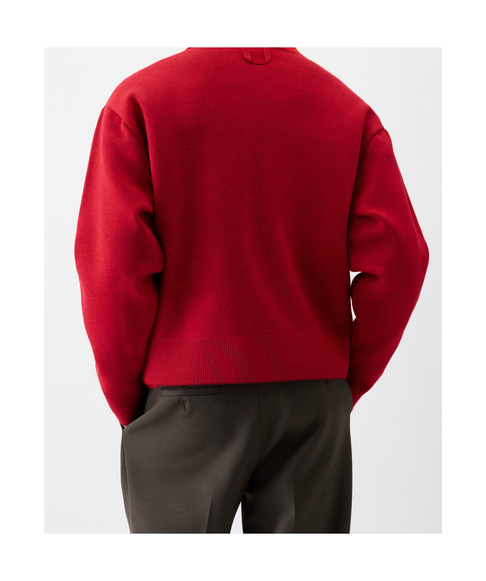 Jacquemus Le Cardigan Doppio Fine-knit Cardigan In Red