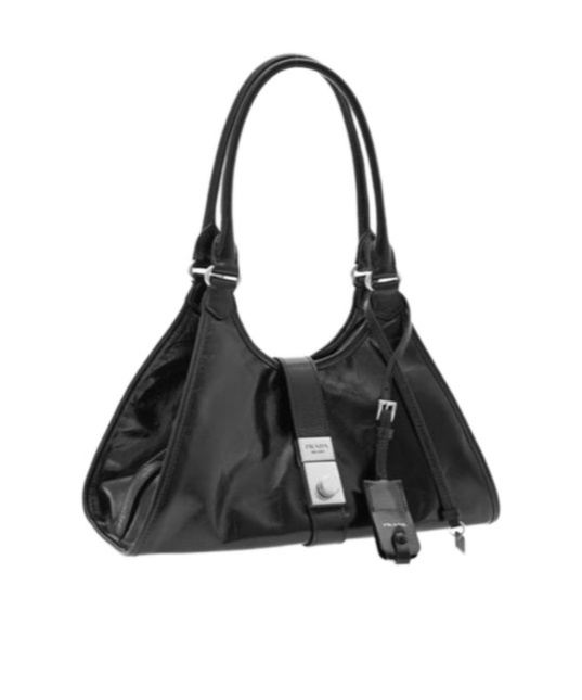 Prada Borsa Shopping Media In Pelle Nera Donna In Black