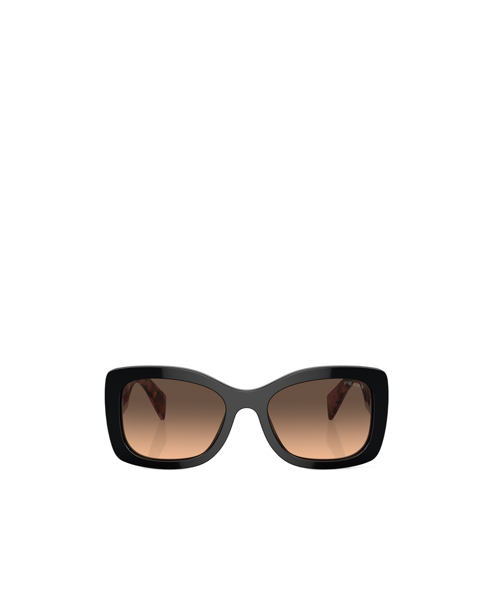 Prada Womens Purple Pr A08s Oval-frame Acetate Sunglasses In Black