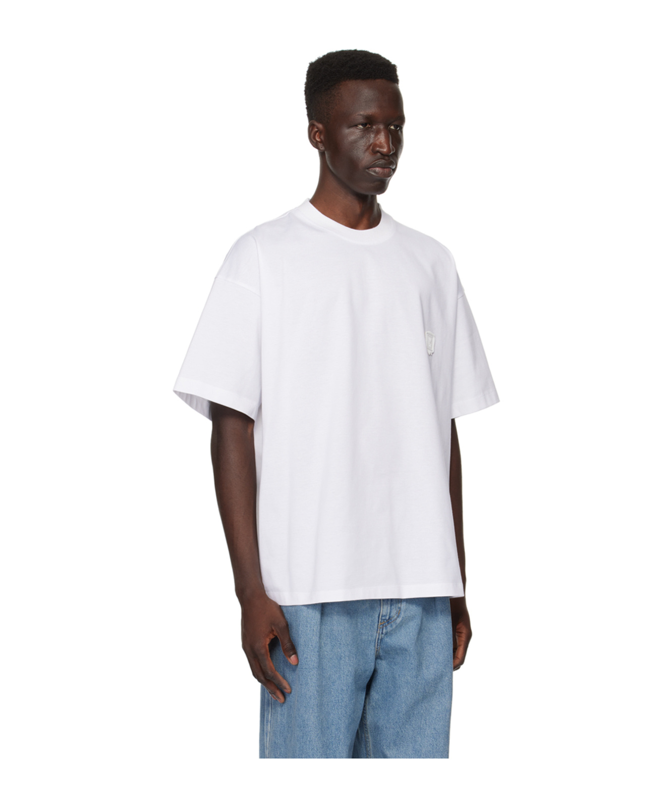 Wooyoungmi White Swaying Flower Back Logo T-shirt In White