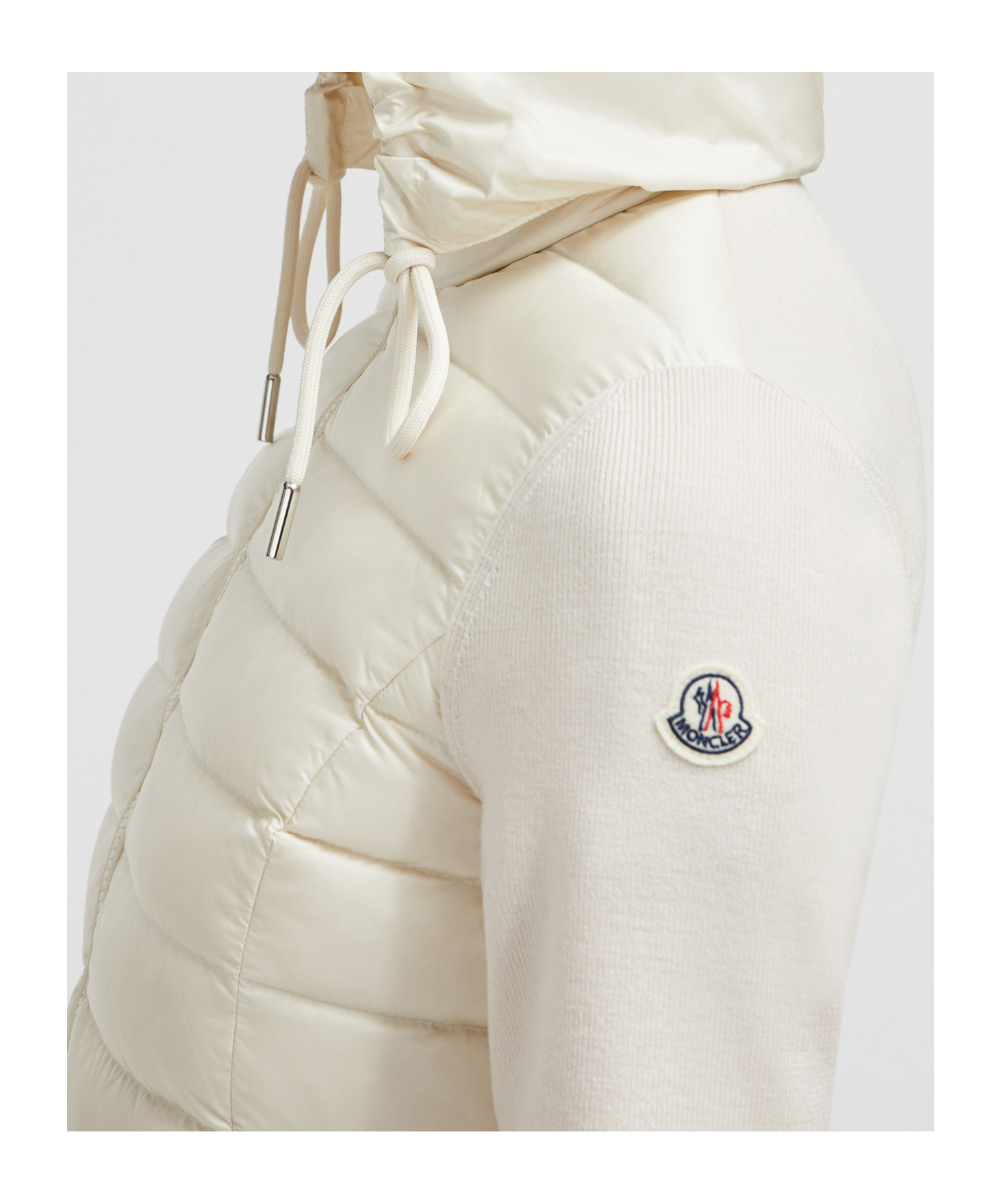 Moncler Wool Zipper Cardigan In White