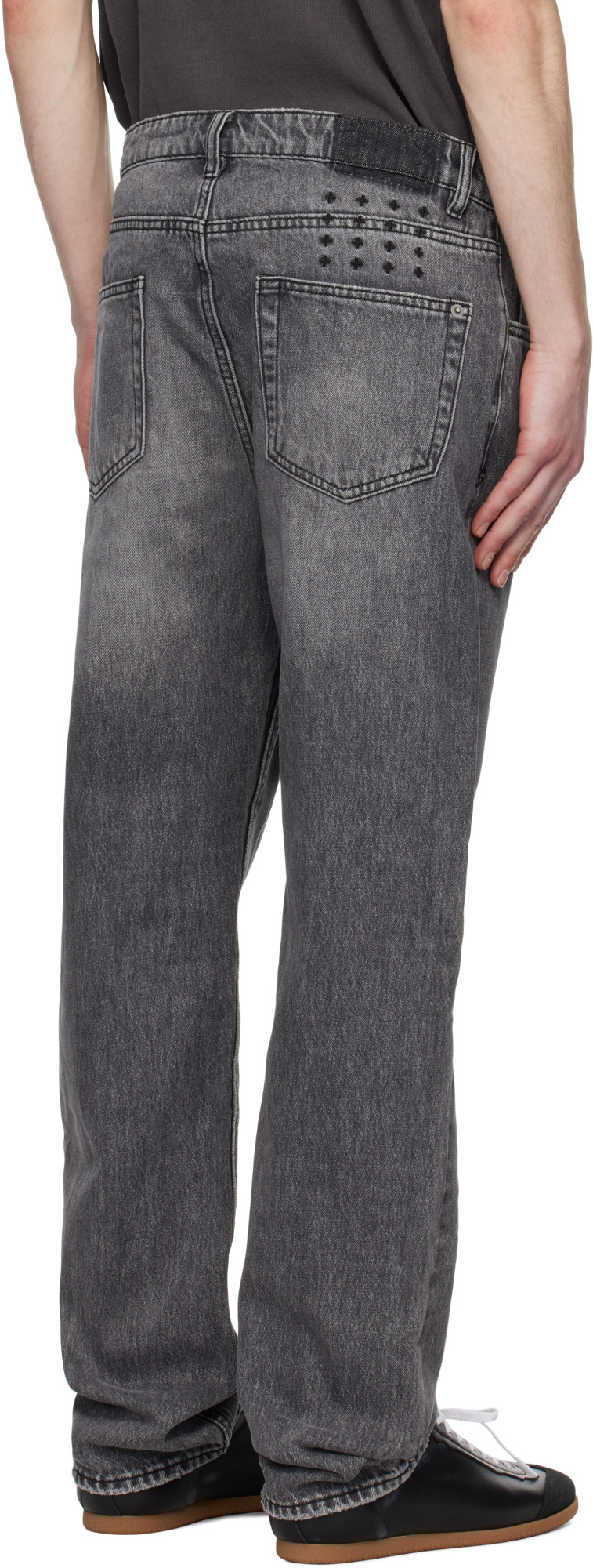 Shop Ksubi Straight Jeans In Grey