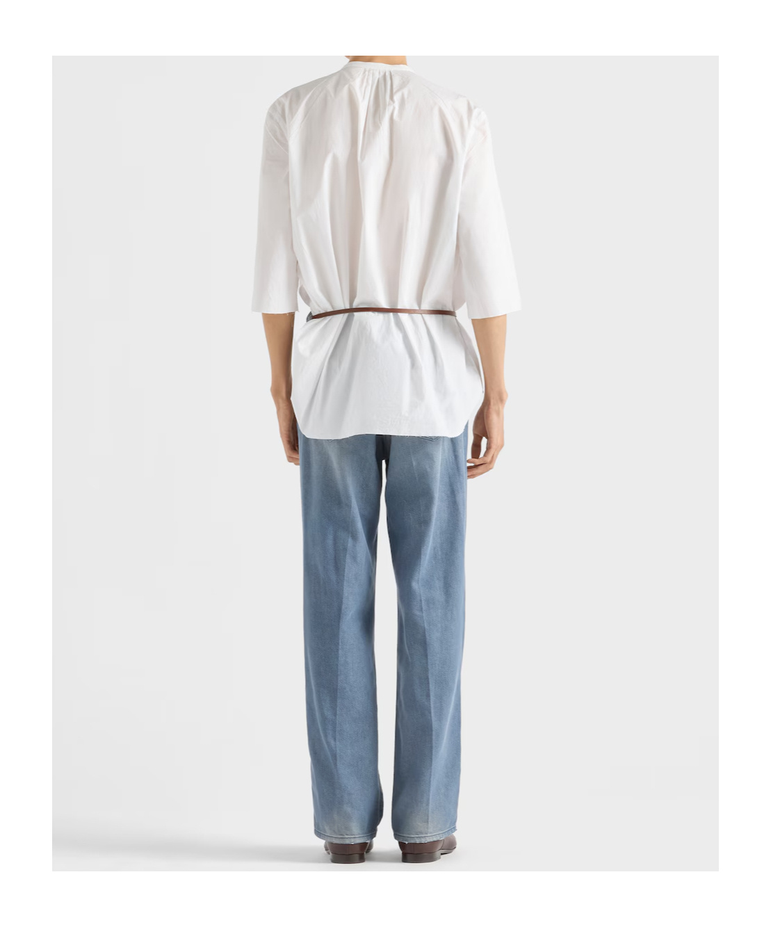 Prada Belt Loop Jeans In Blue