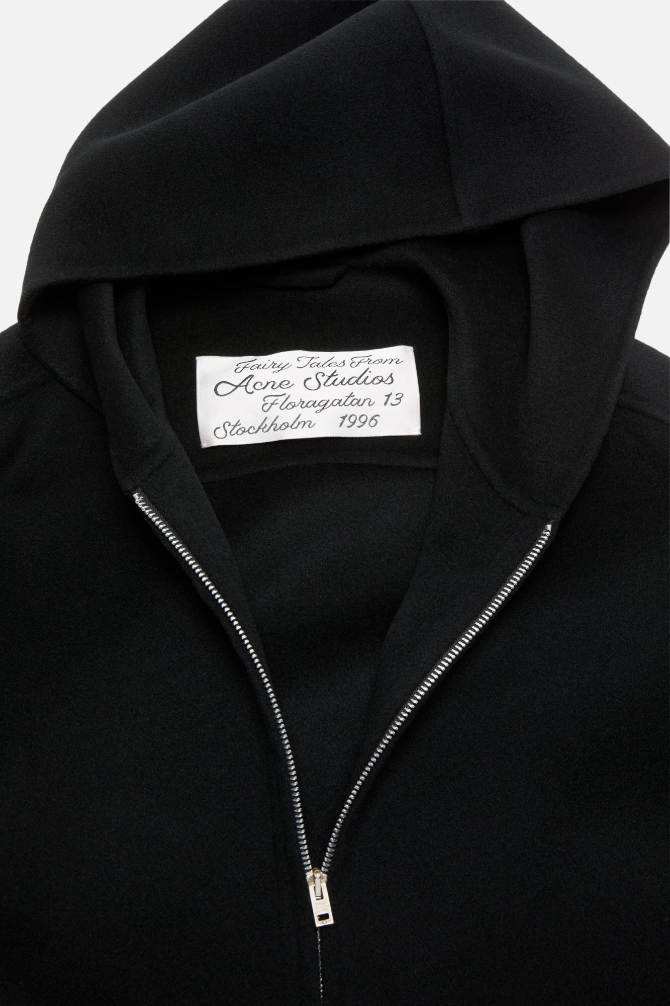 Acne Studios Hooded Zip-up Sweater In Gray