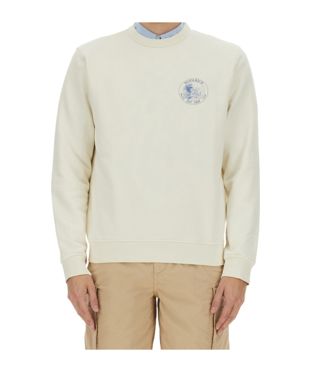 Woolrich Logo Crew Neck Sweater