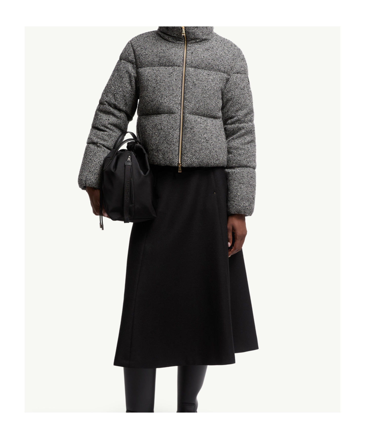 Moncler Zip-up Bomber Jacket In Gray