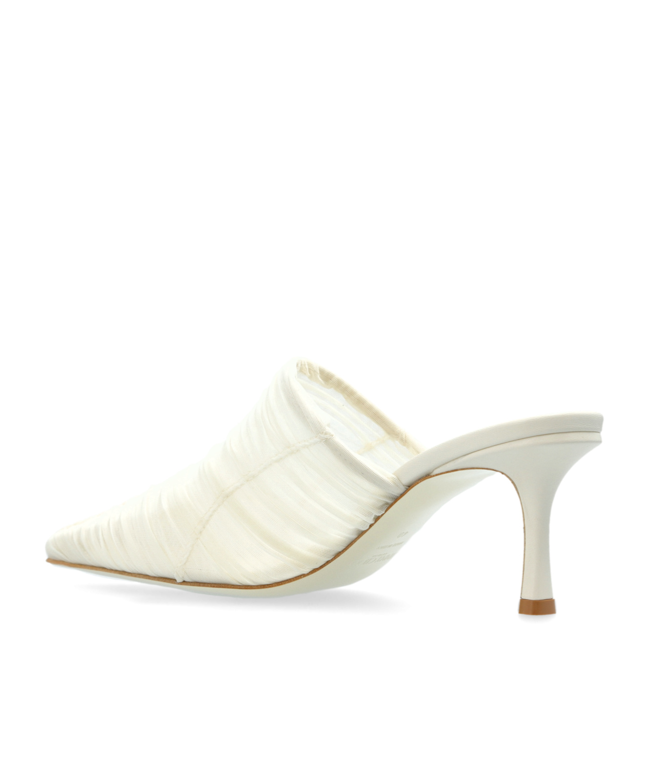 Jimmy Choo Pointed Toe High Heel Sandals In White
