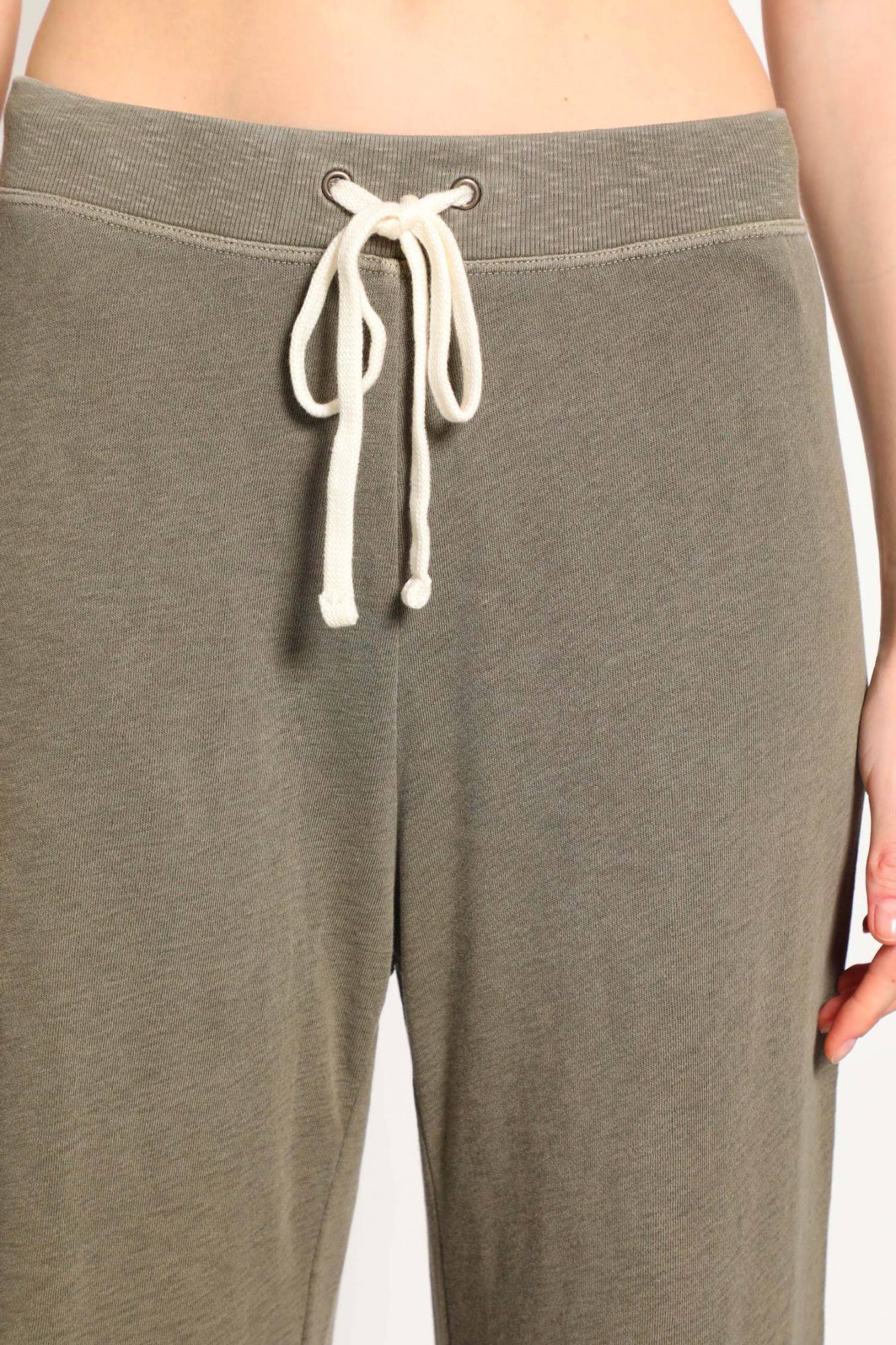 James Perse Drawstring Wide-leg Trousers In Green