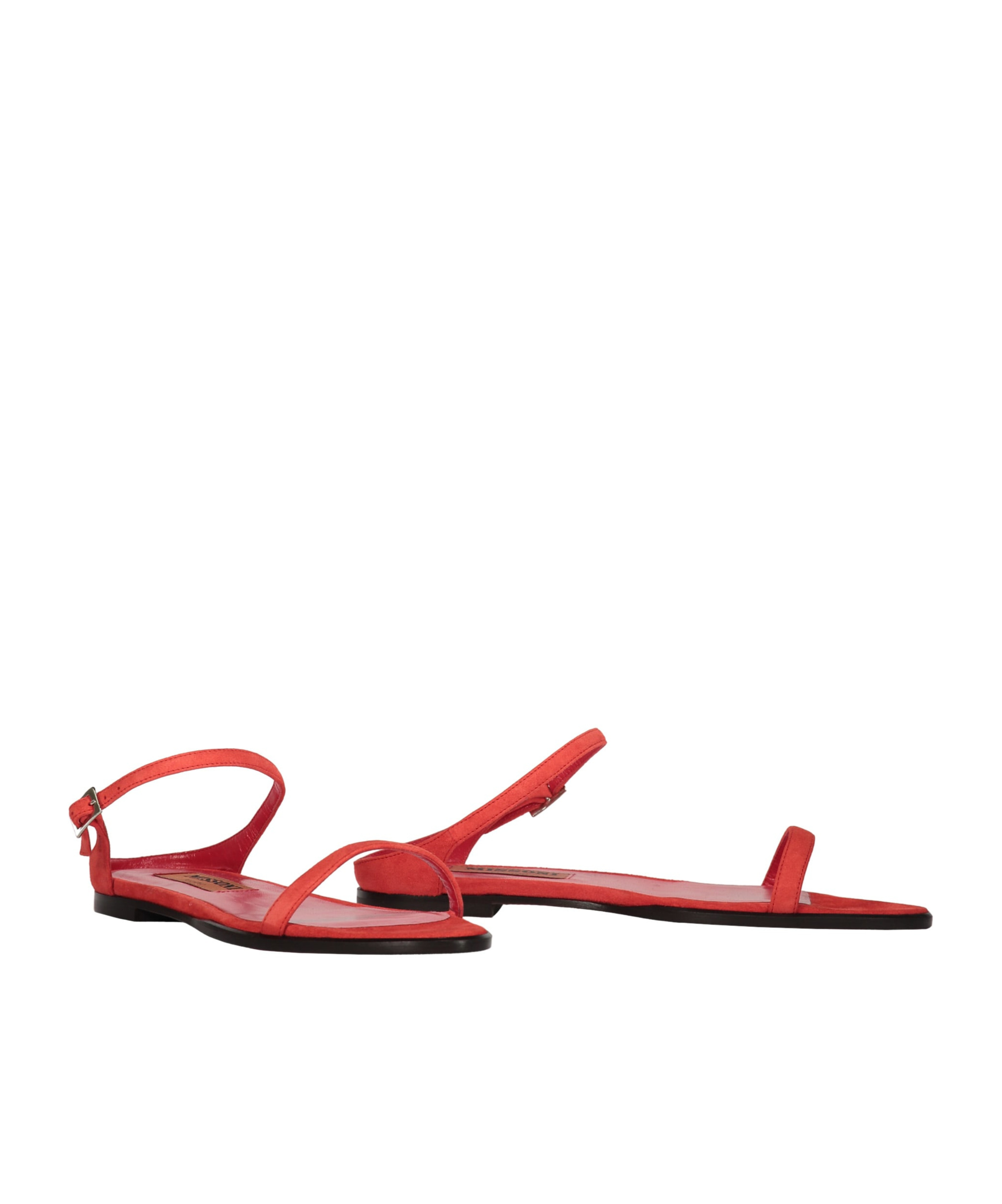 Shop Missoni Pointed Flat Sandals In Red