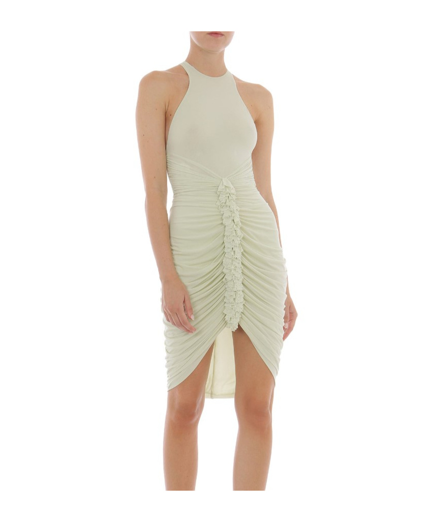 Shop Philosophy Di Lorenzo Serafini Draped Jersey Dress In Nude