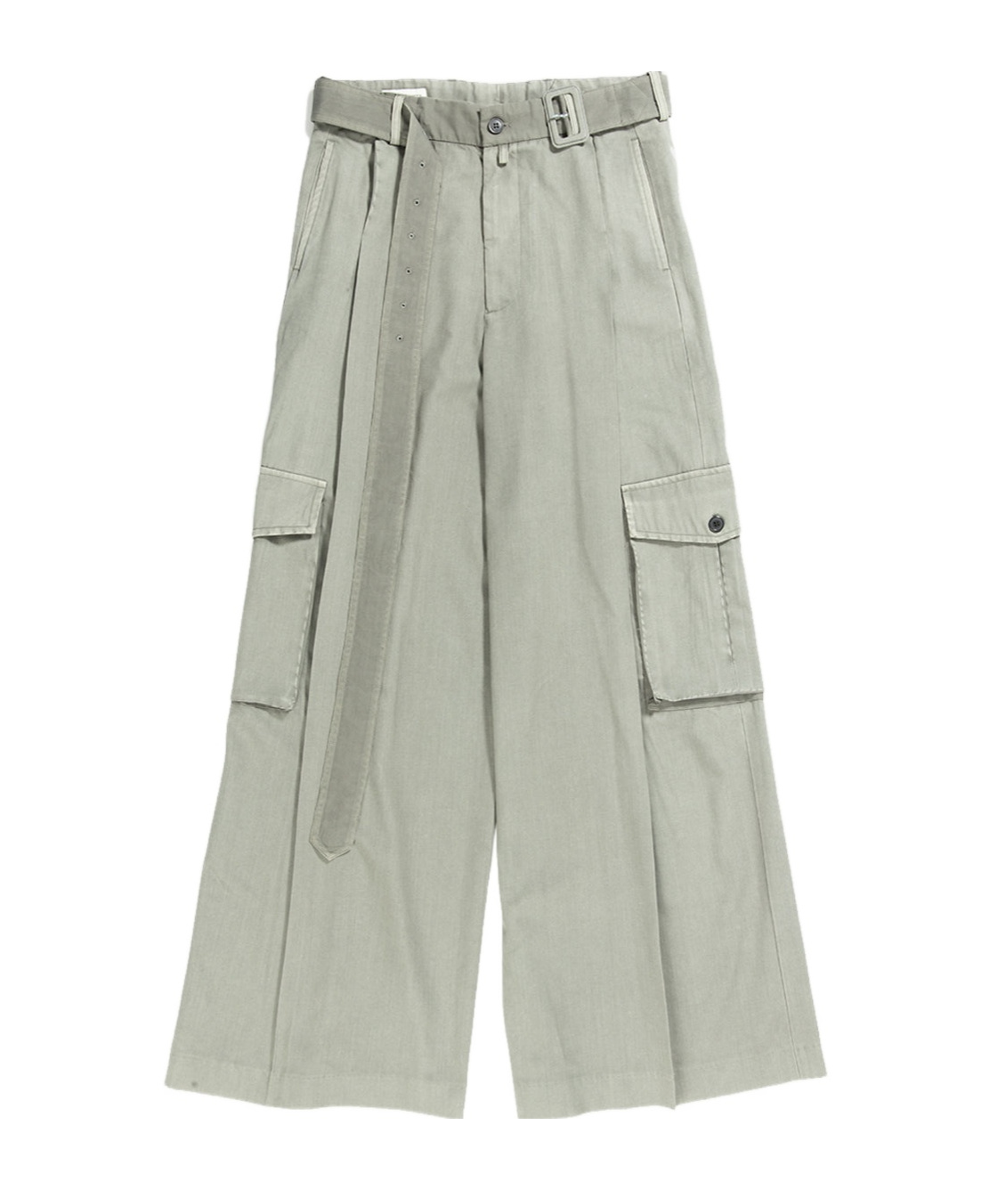 Dries Van Noten Loose Waist And Wide-leg Casual Pants In Gray