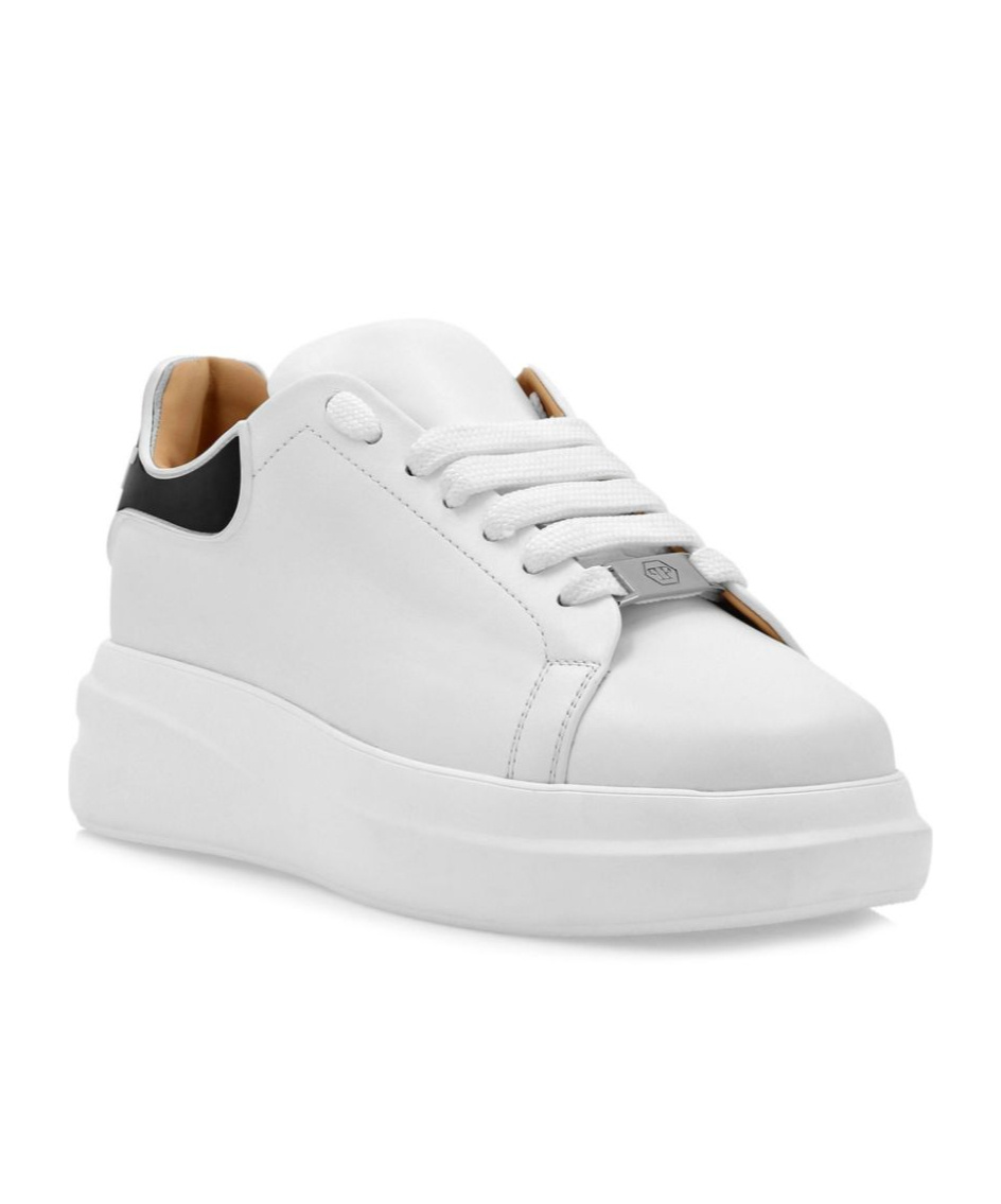 Philipp Plein Leather Low-top Sneakers In White