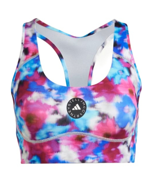 Shop Adidas By Stella Mccartney Truepuprose Printed Bra In White