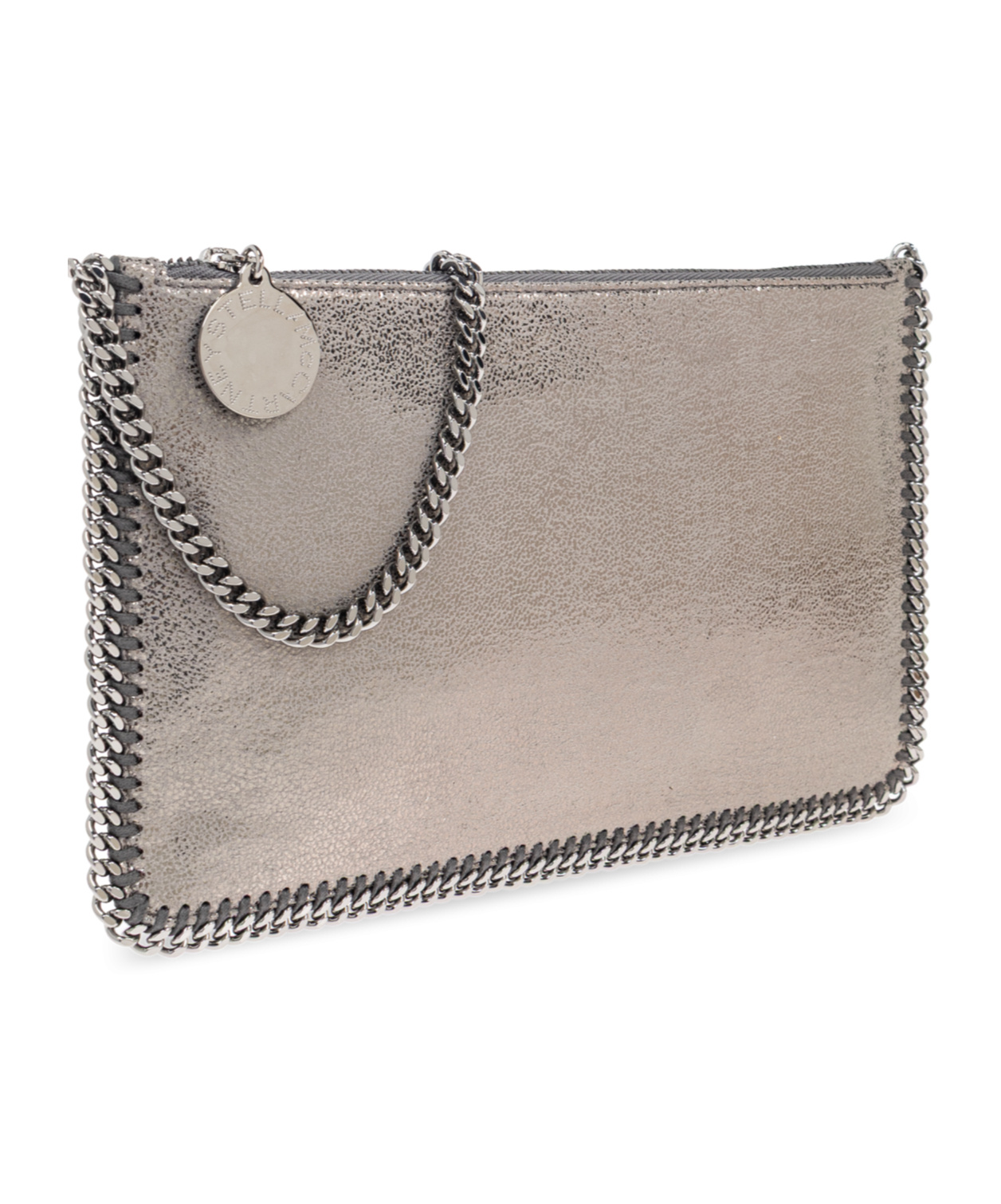 Stella Mccartney Falabella Pochette Shoulder Bag In Grey Polyester In Gray