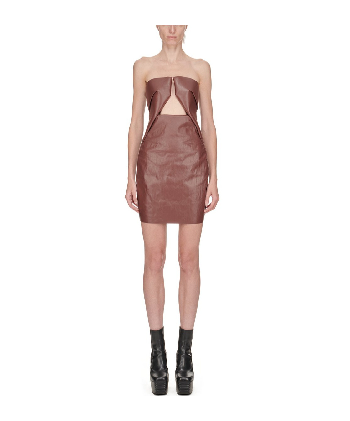 Rick Owens Prong Mini Dress In Red