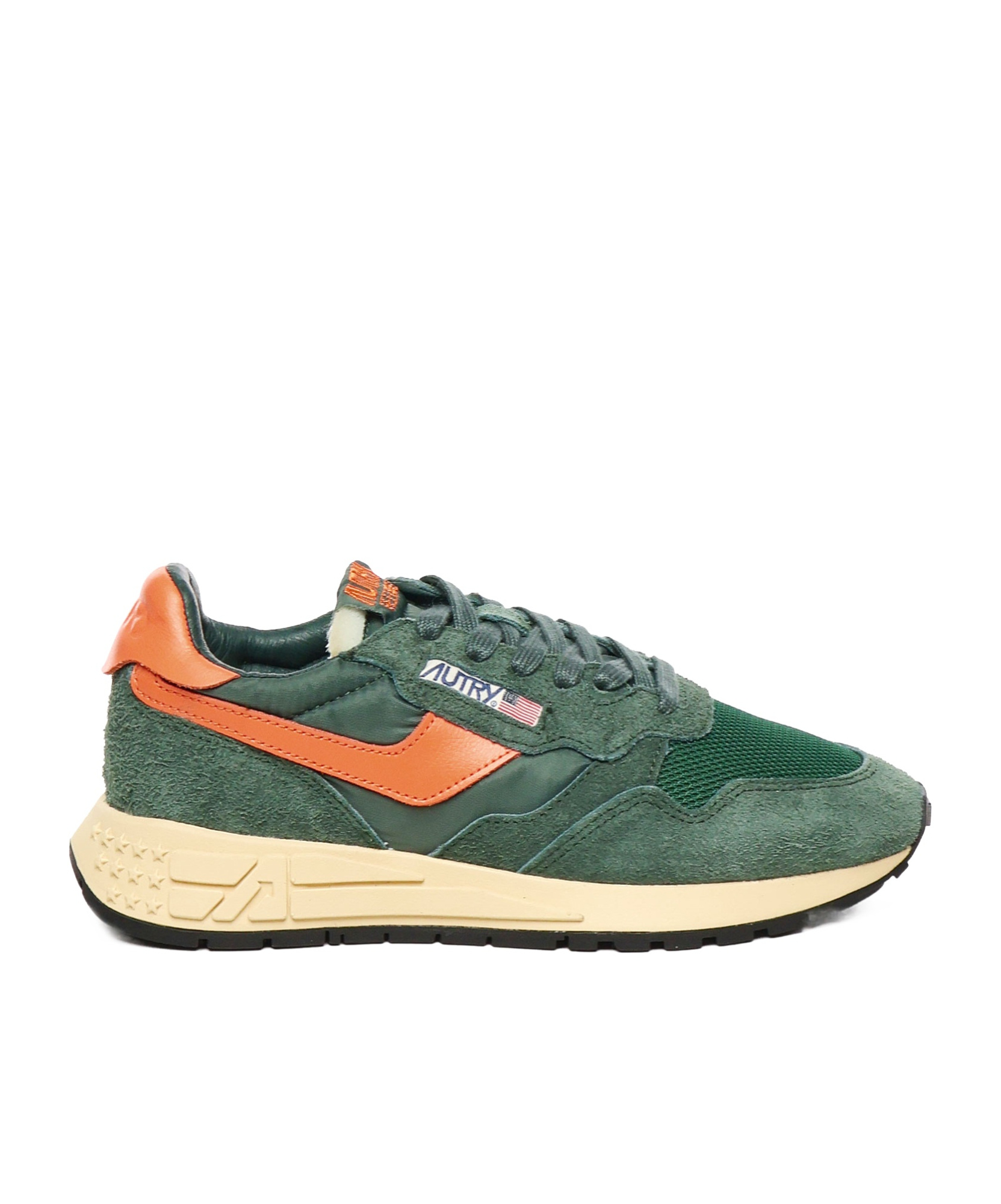 Autry Reelwind Low Green Sneakers With Logo In Green