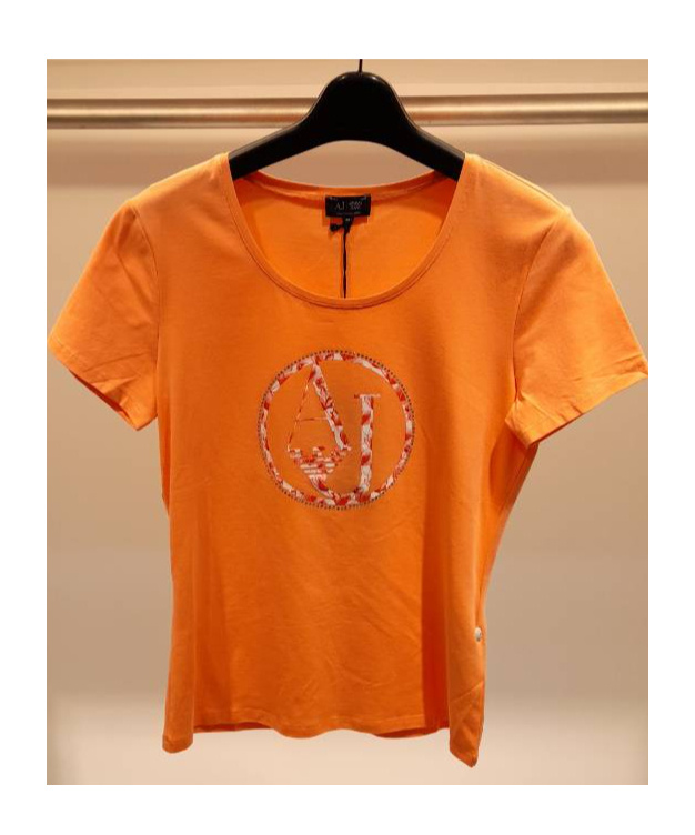 ARMANI JEANS ROUND COLLAR LOGO T-SHIRT