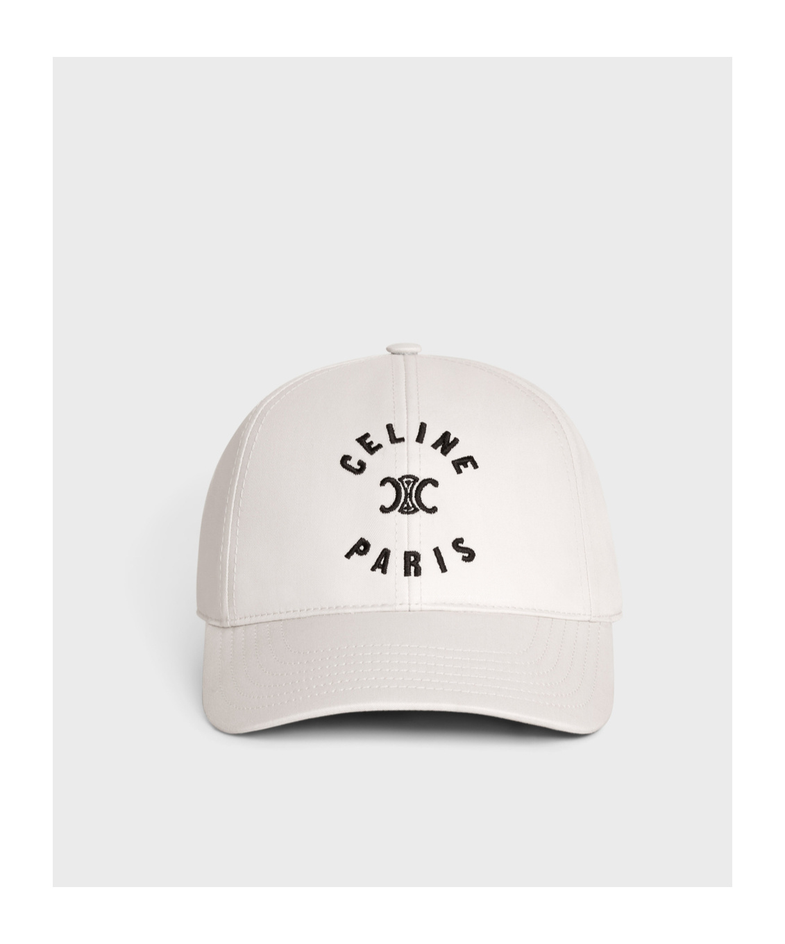 Celine Trimphe Baseball Cap In White