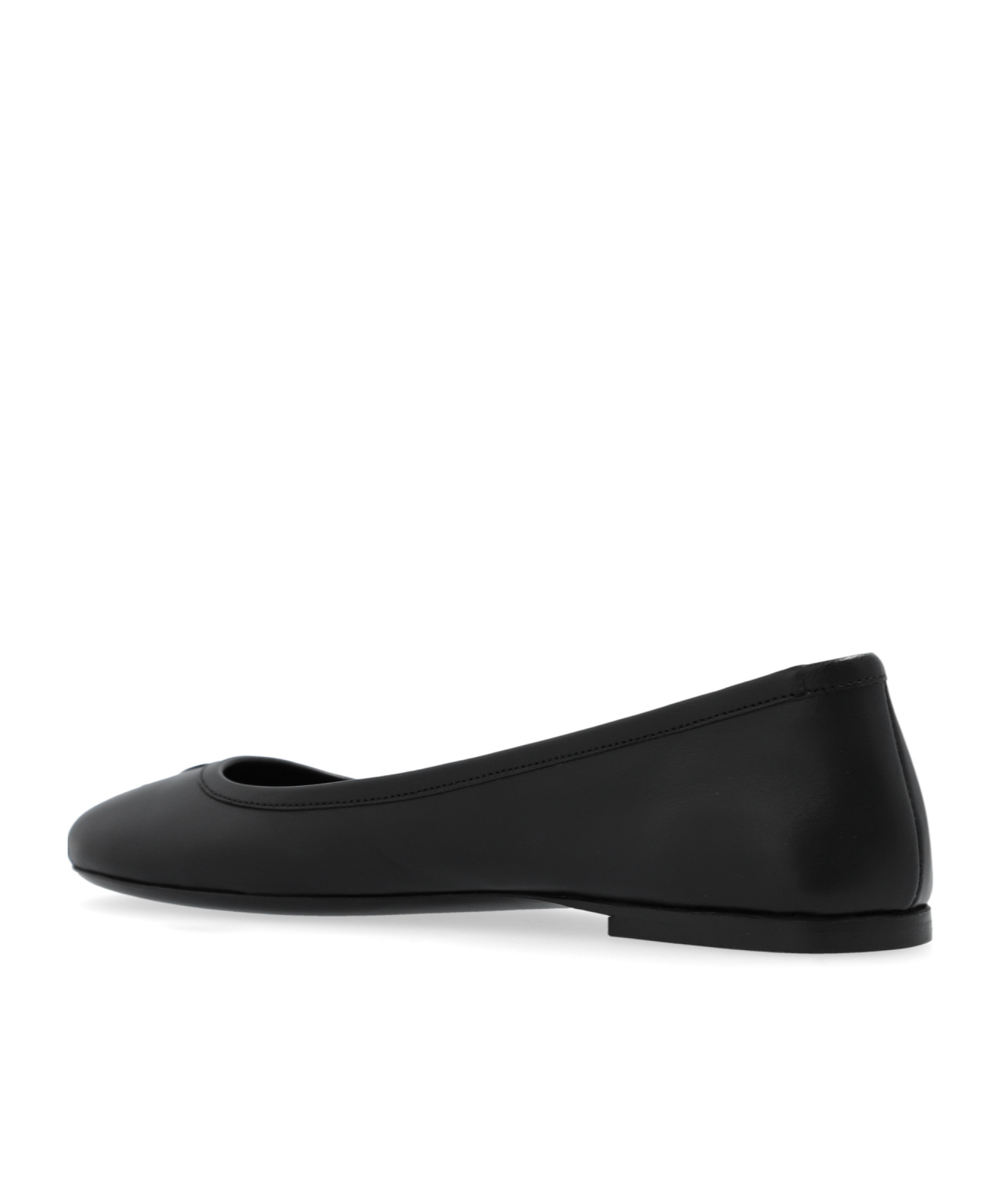 Ami Alexandre Mattiussi Ami Logo Embossed Round-toe Ballet Flats In Black