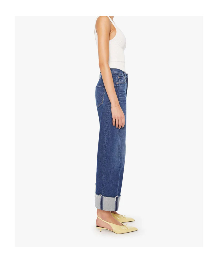 Mother The Half-pipe Ankle Cuff Fray Perfectly Imperfect In Blue