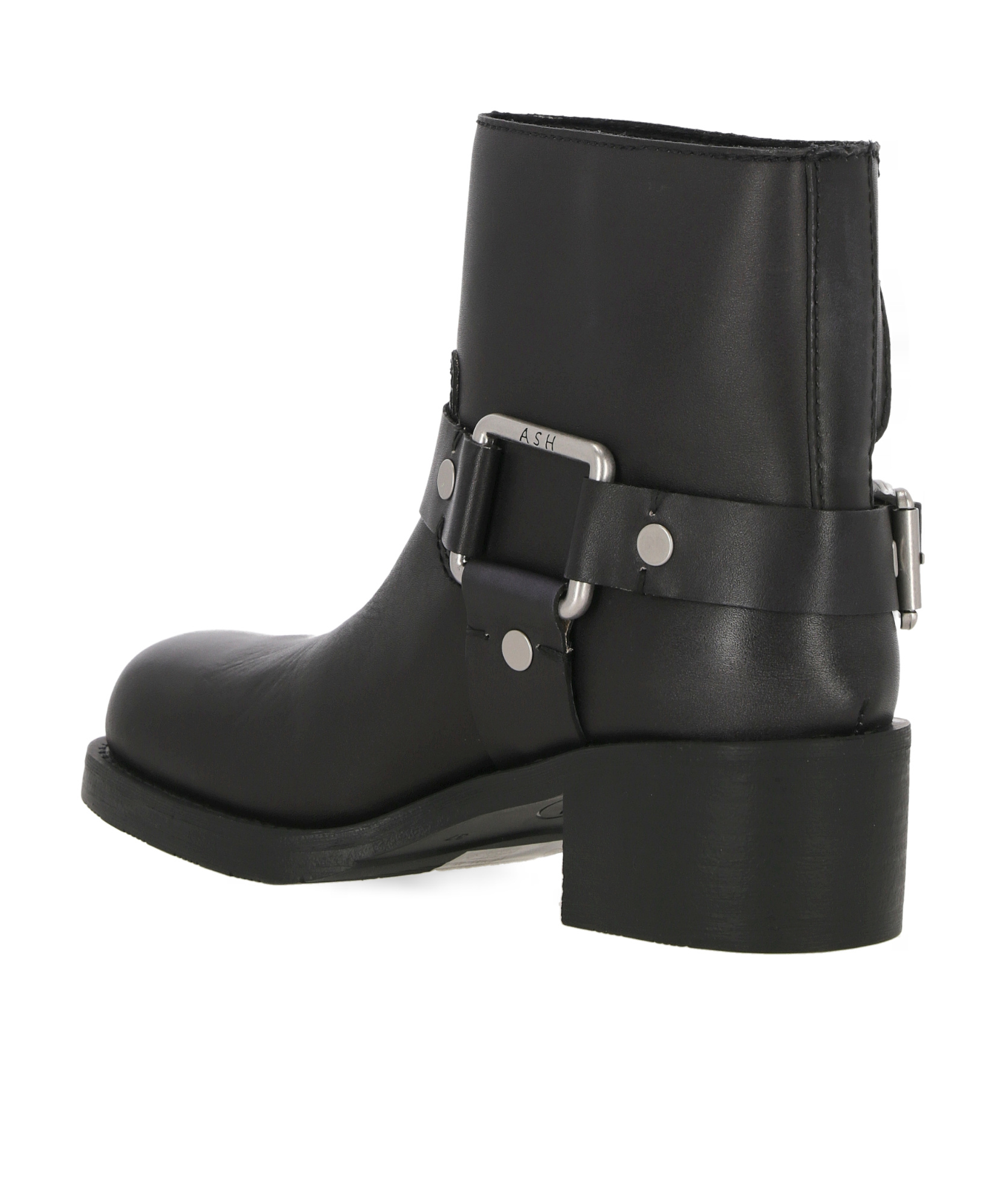 Ash Round-headed Short Boots In Black