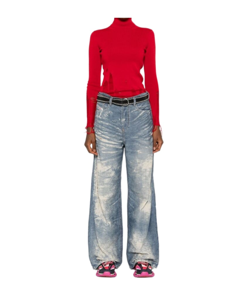 Mm6 Maison Margiela Red Wool And Acrylic Sweater In Red