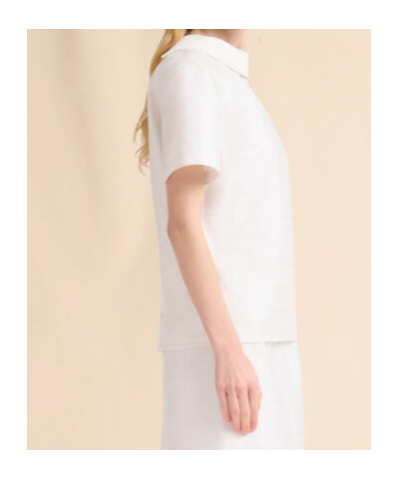 Marni White Cotton-viscose Back-to-front Shirt Top With Dotty Check In Natural White