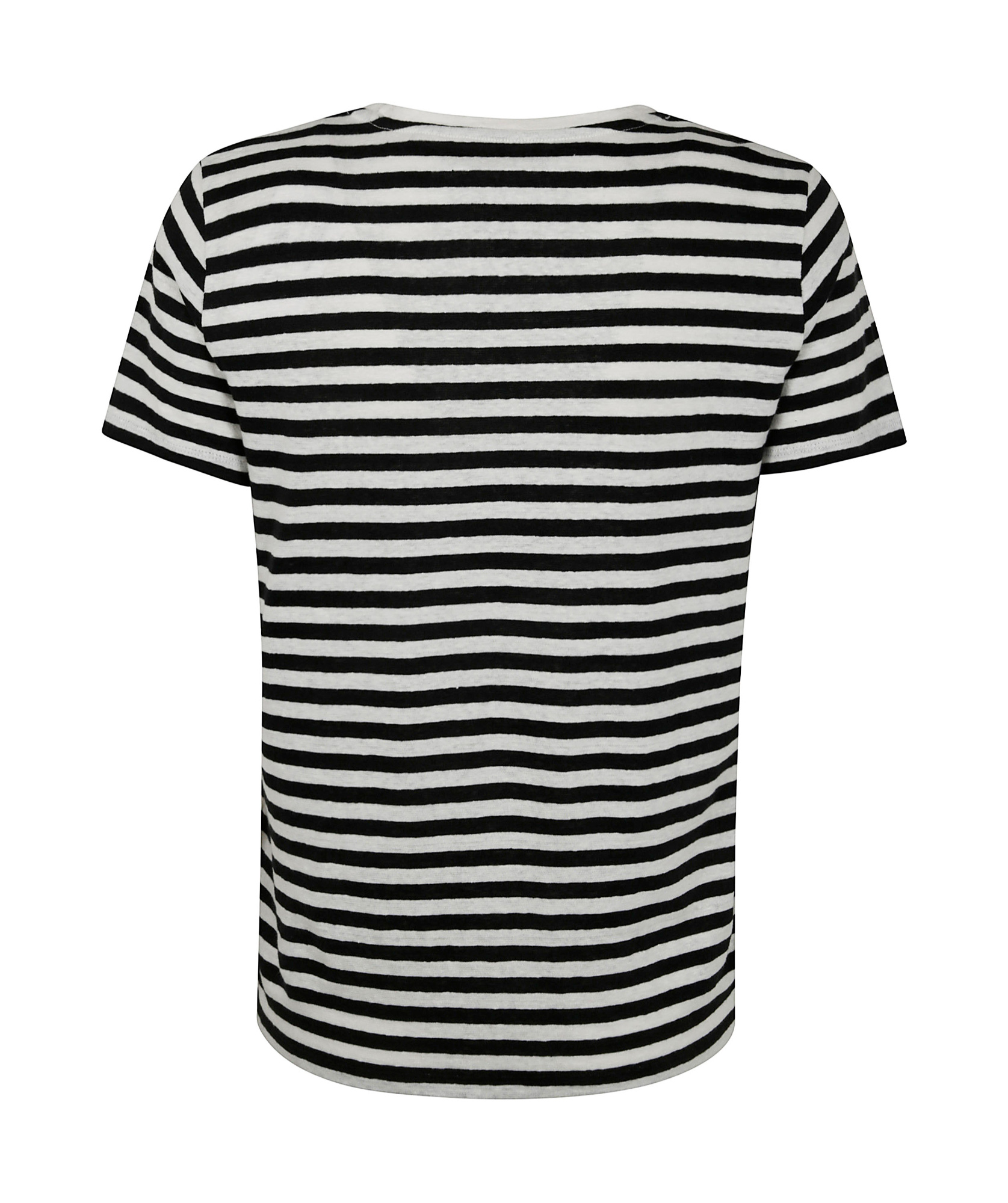 Majestic Round Neck Short Sleeves Sweater In Black