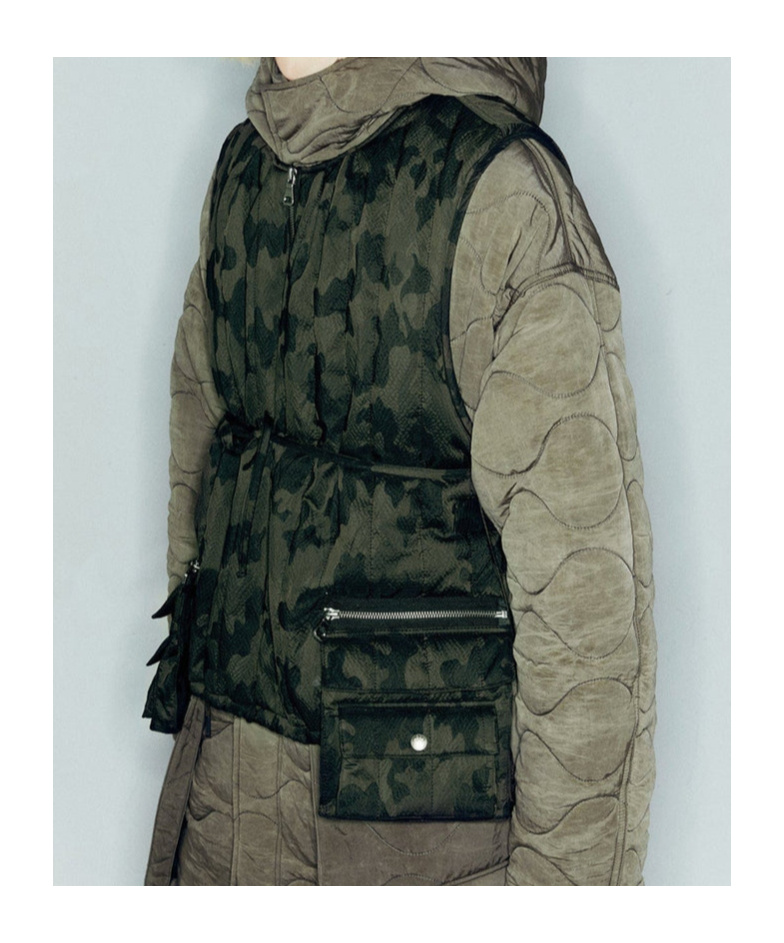 Andersson Bell Camouflage Cotton Vest In Black