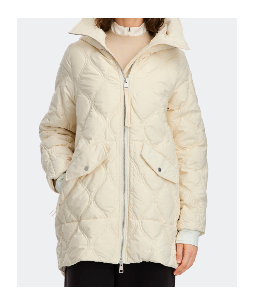 Canada Goose Quilted Hooded Coat In Neutral
