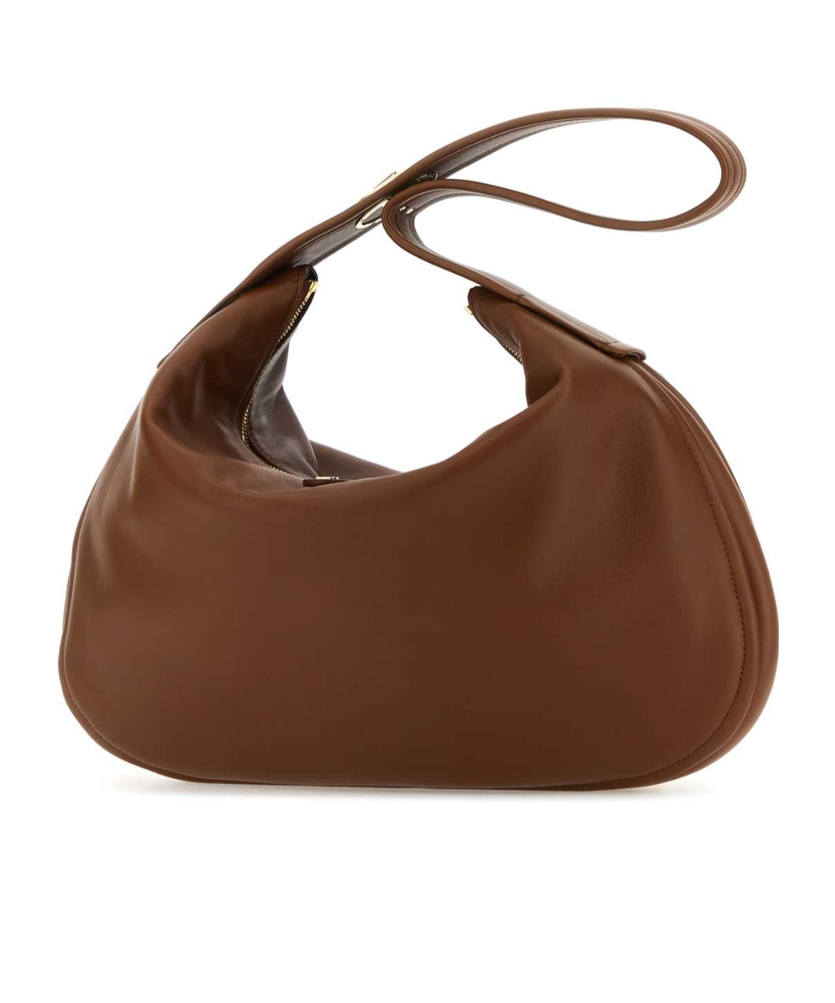 Valentino Garavani Women Brown Leather Large Go-hobo Shoulder Bag In Brown
