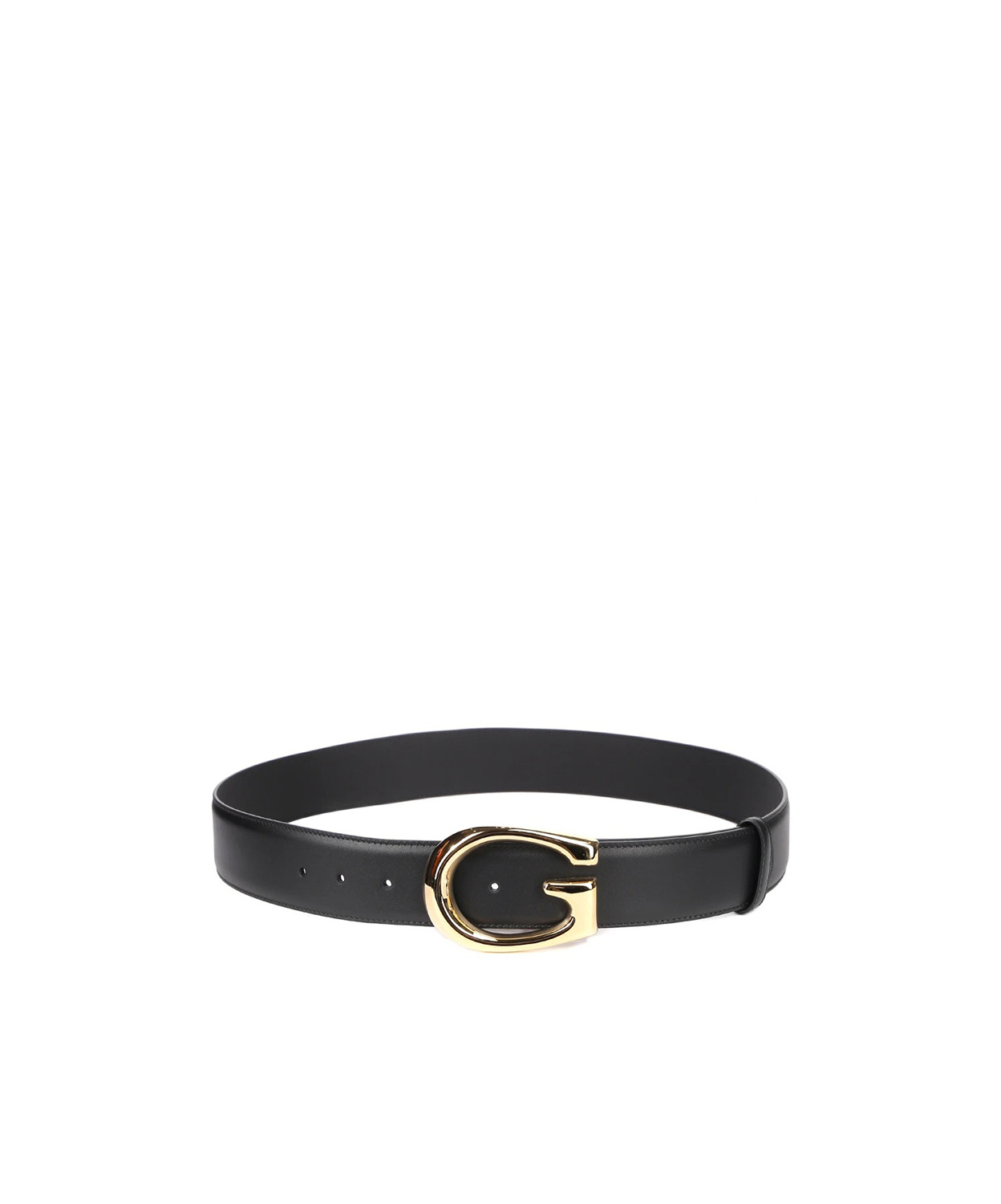Gucci G Buckle Belt In Black