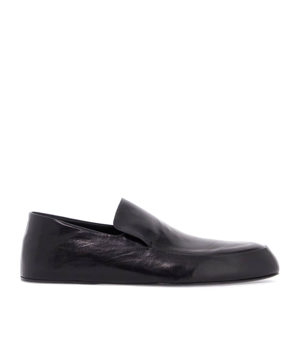 Jil Sander Black Flat Loafers With Almond Toe