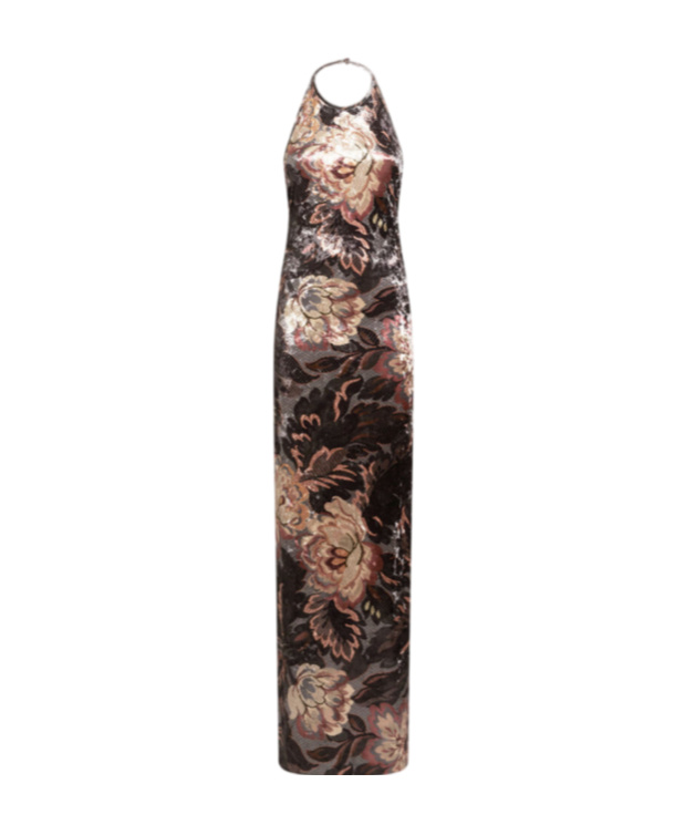 Shop Etro Printed Chenille Dress In Black