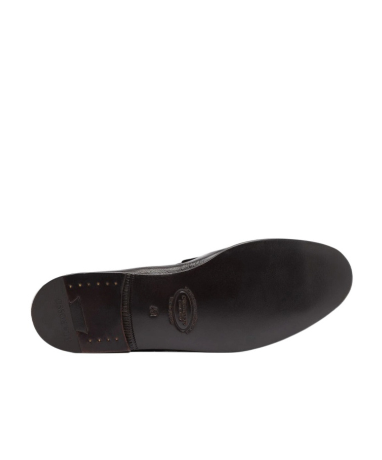 Scarosso Gregory Leather Loafers In Brown Calf Leather