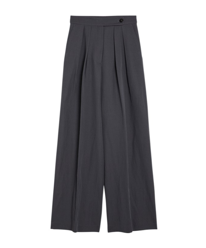 Dries Van Noten Wide Leg High Waist Pleated Front Trousers In Black