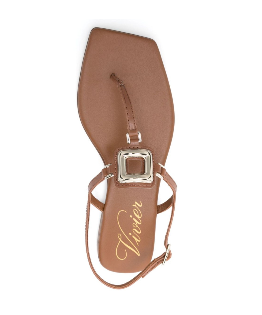 Roger Vivier Sea Leather Thong Sandals With Buckle Detail In Multi