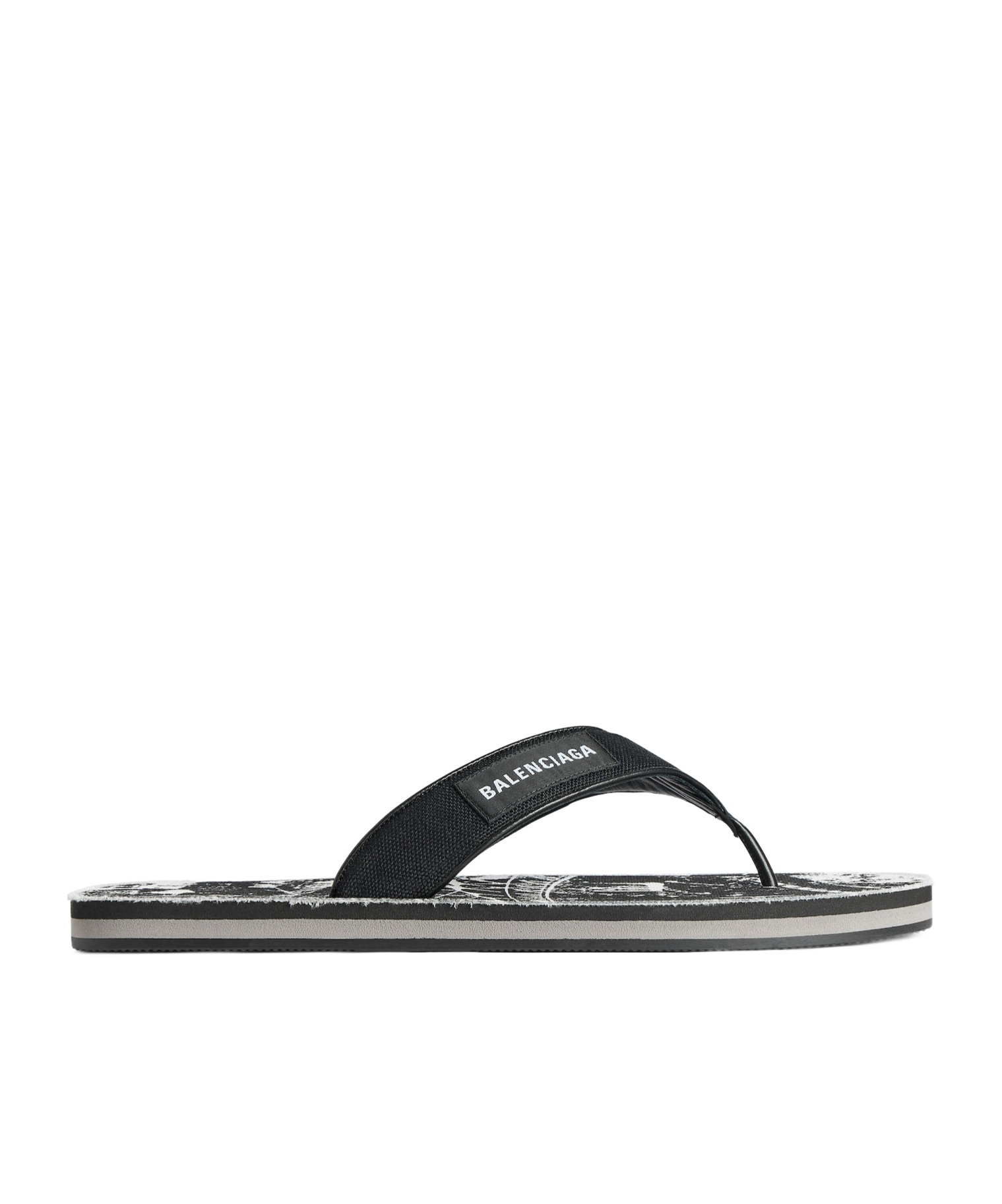 Balenciaga Men's Sunset Thong Flat In Black In Black