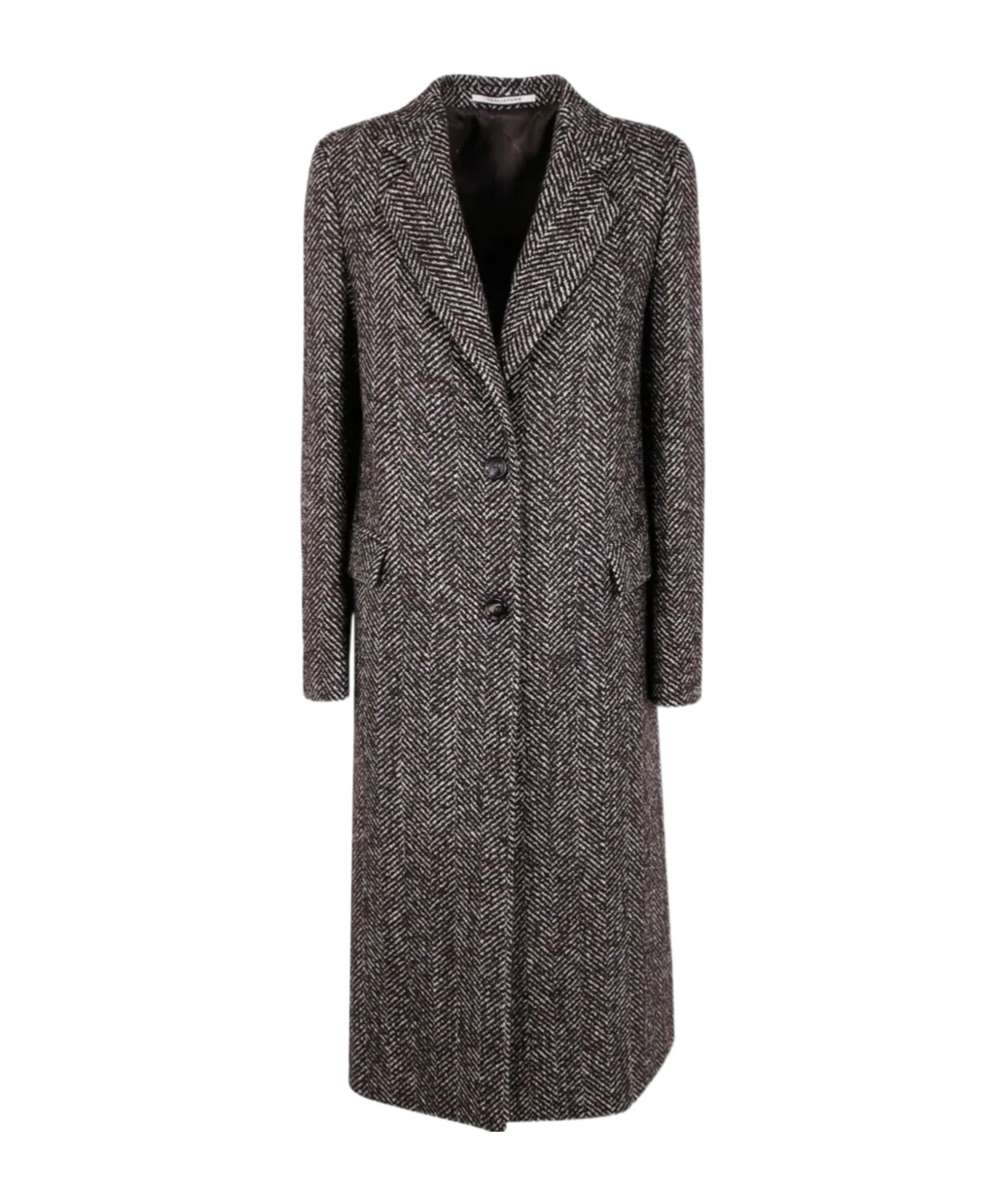 Tagliatore Amanda Herringbone-pattern Coat In Gray