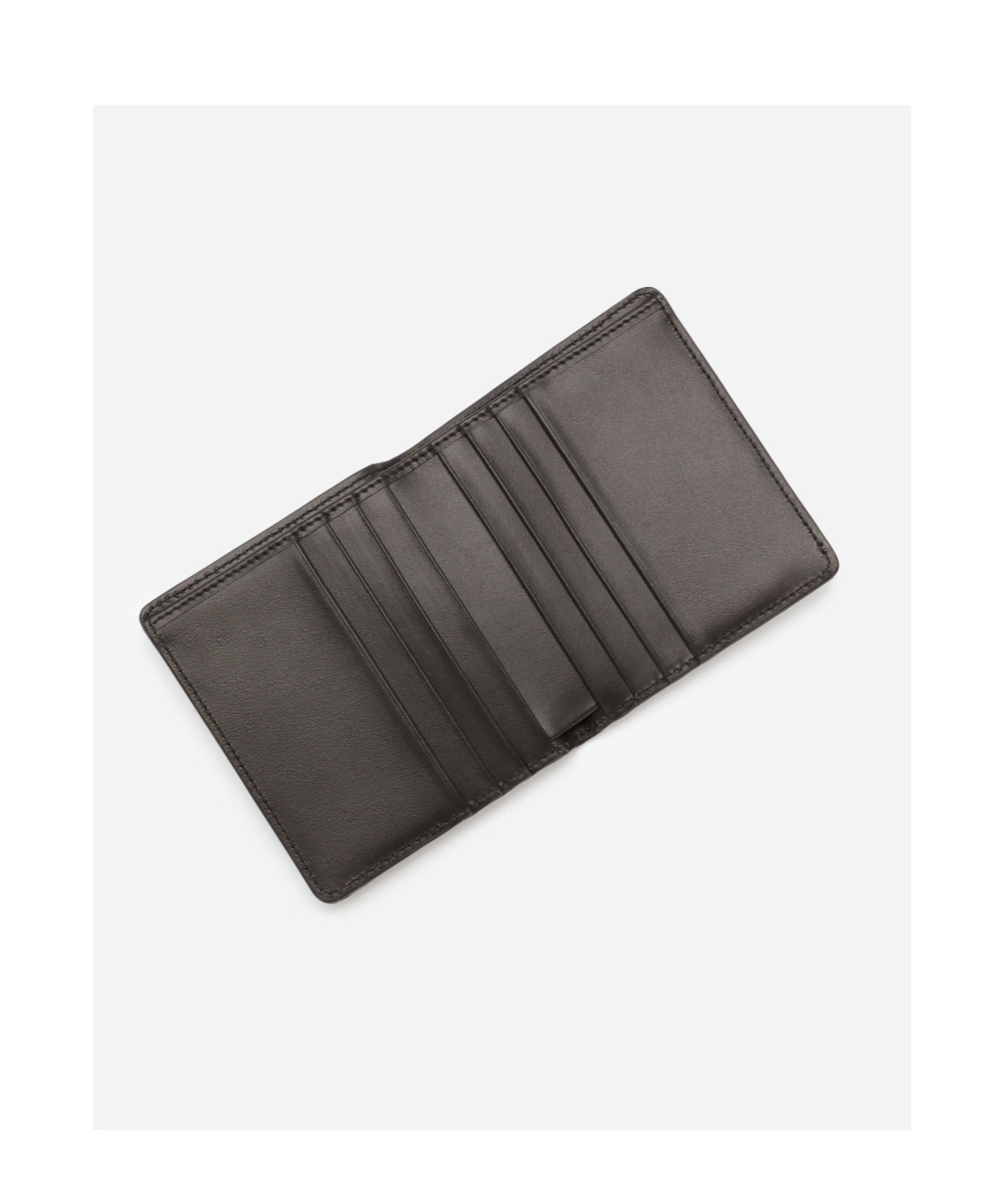 Dolce & Gabbana Coated Jacquard Bi-fold Card Holder In Black