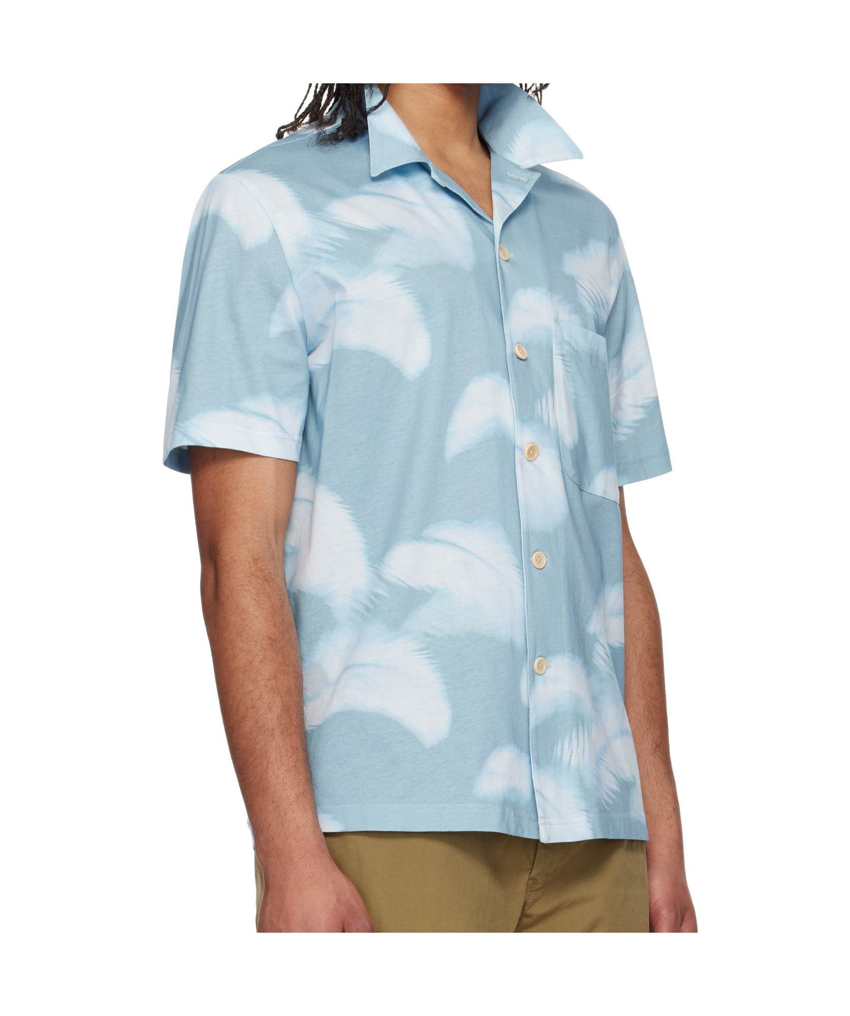 Ps By Paul Smith Abstract-print Shirt In Blue