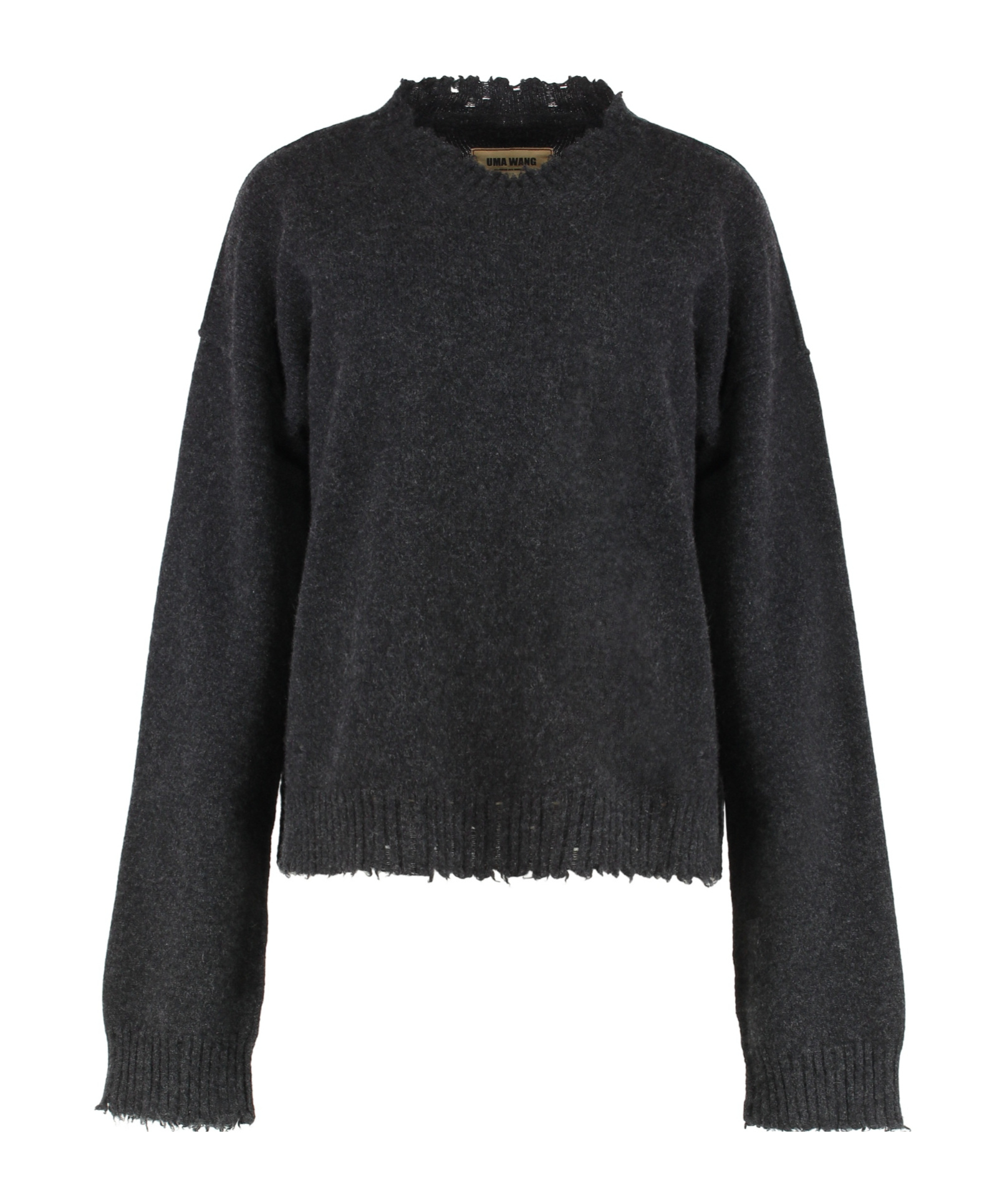 Uma Wang Cashmere Crewneck Sweater In Gray