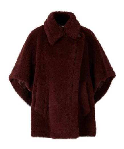 Max Mara Tebe Faux Fur Short-sleeved Coat In Brown