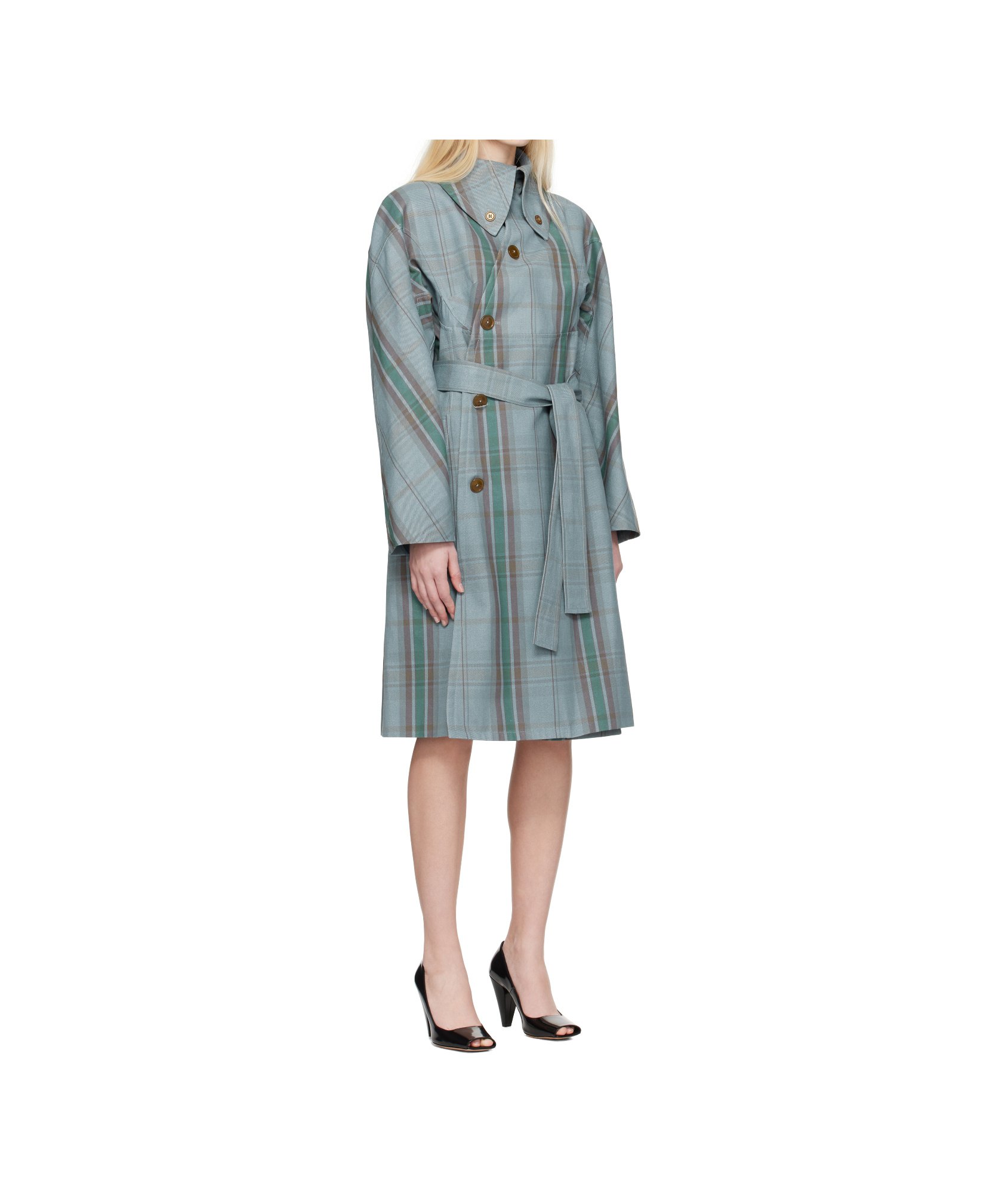 Vivienne Westwood Waist Belted Checked Coat
