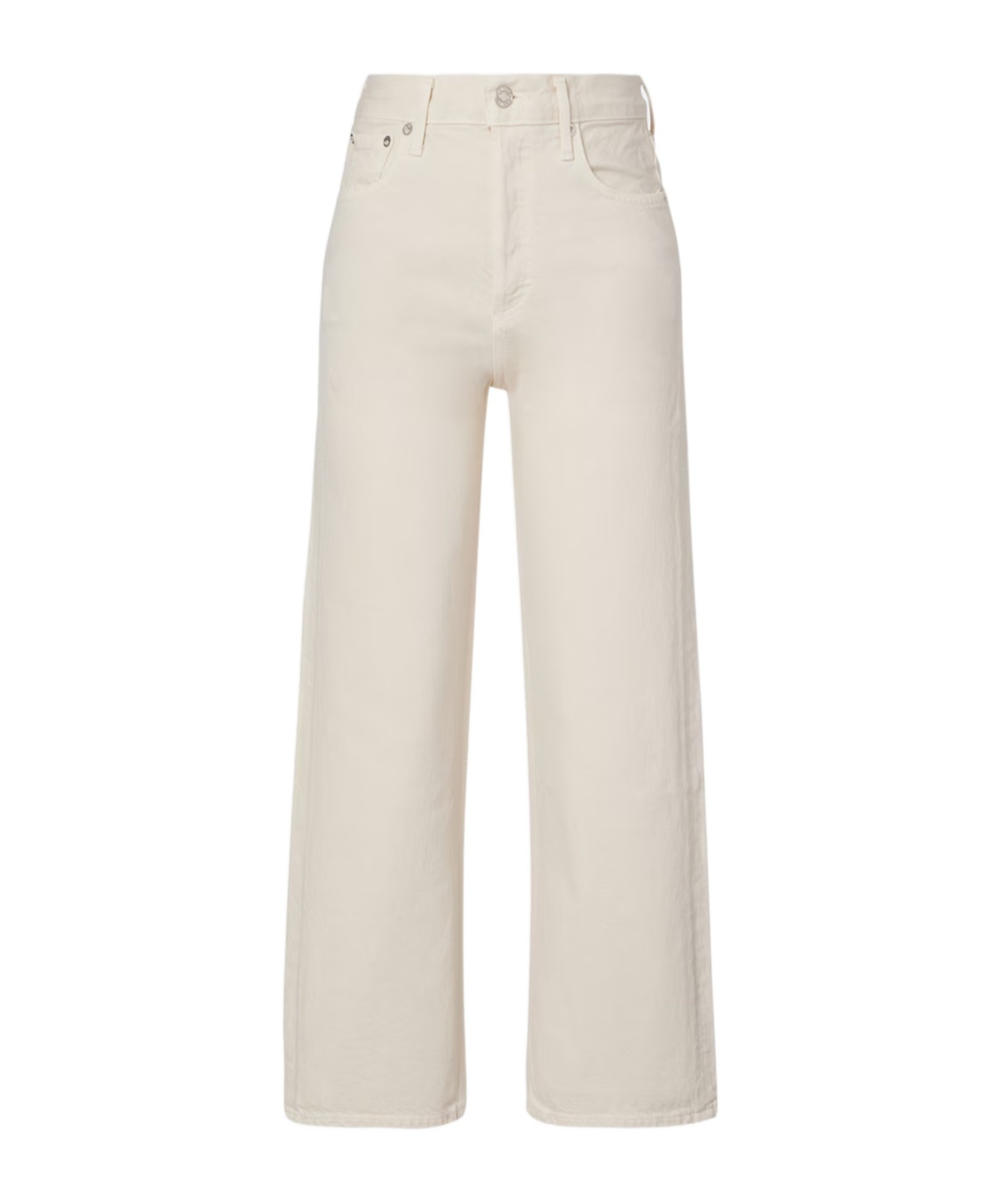 Agolde Ren High-rise Wide-leg Denim Trousers In Neutral