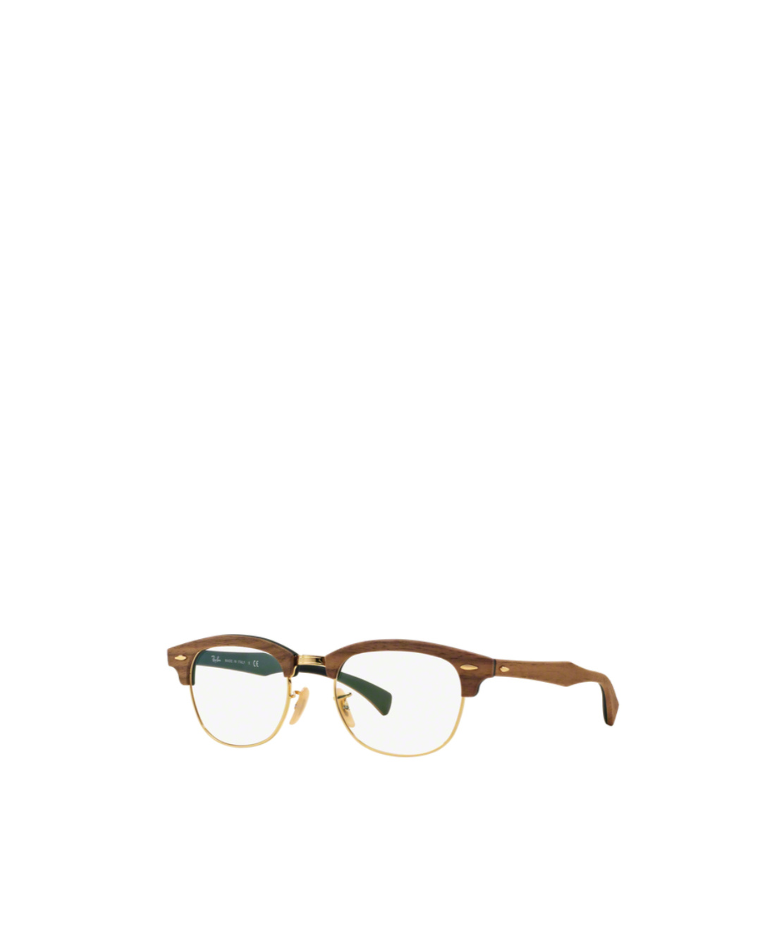 Ray Ban Geometric Frame Plain Mirror In White