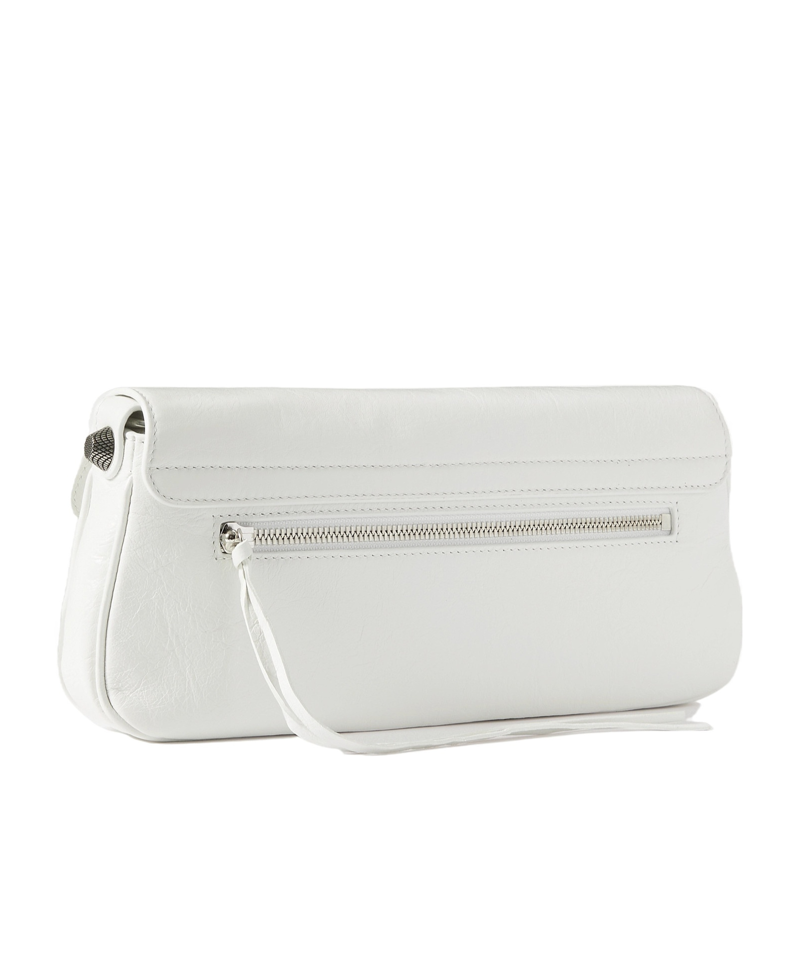 Balenciaga Extra Small Le Cagole Lambskin Leather Shoulder Bag In White